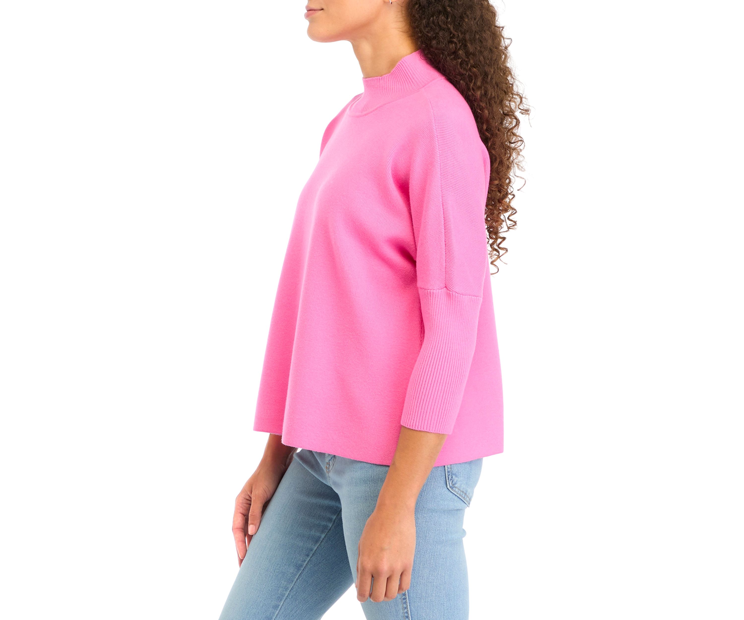 Petite Mock Neck Popover Sweater