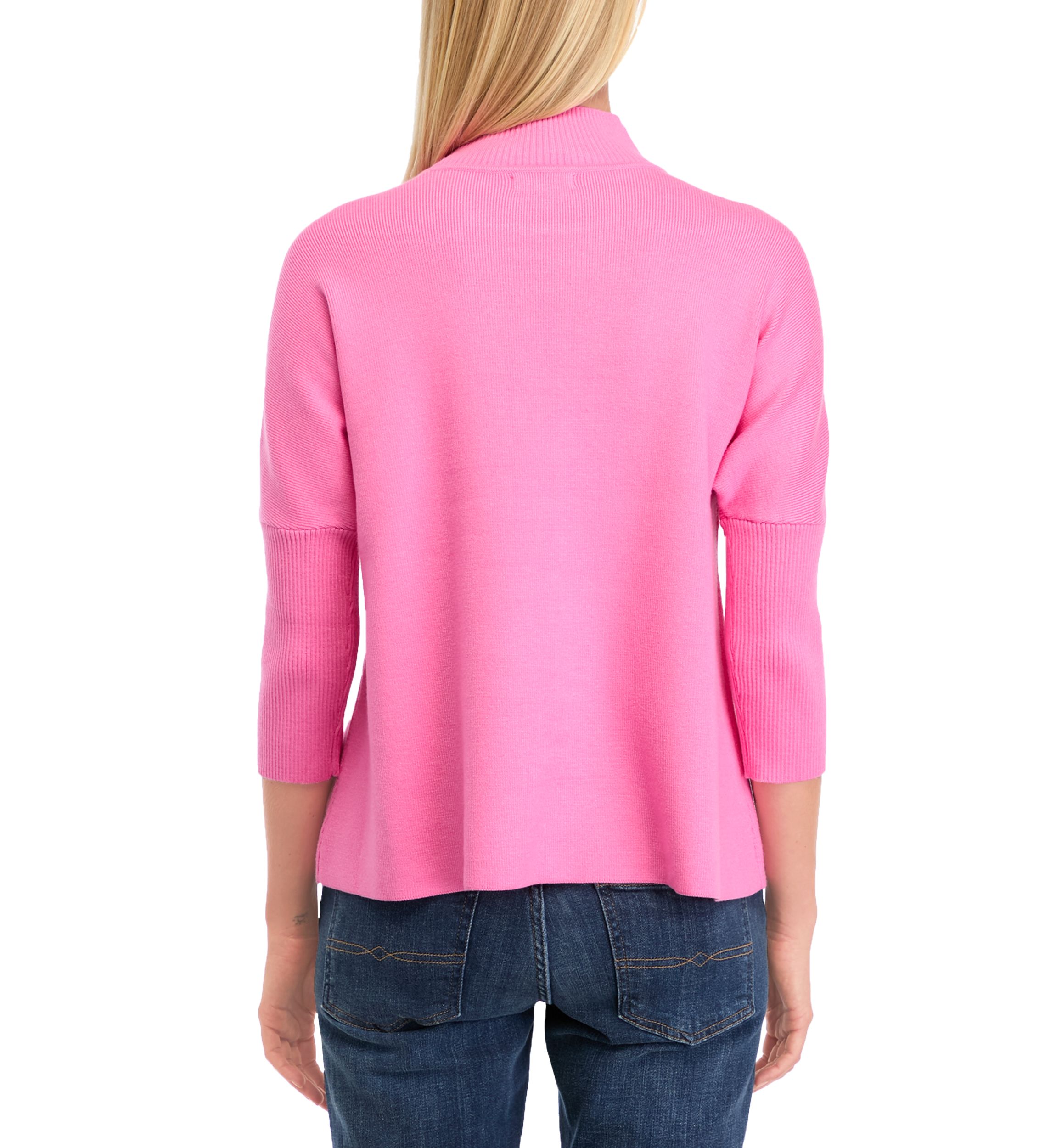 Womens Mock Neck Popover Sweater 
