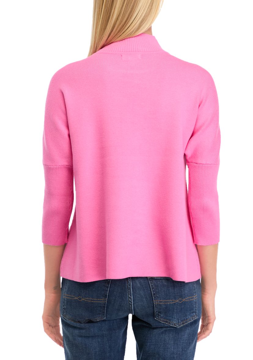 Womens Mock Neck Popover Sweater 