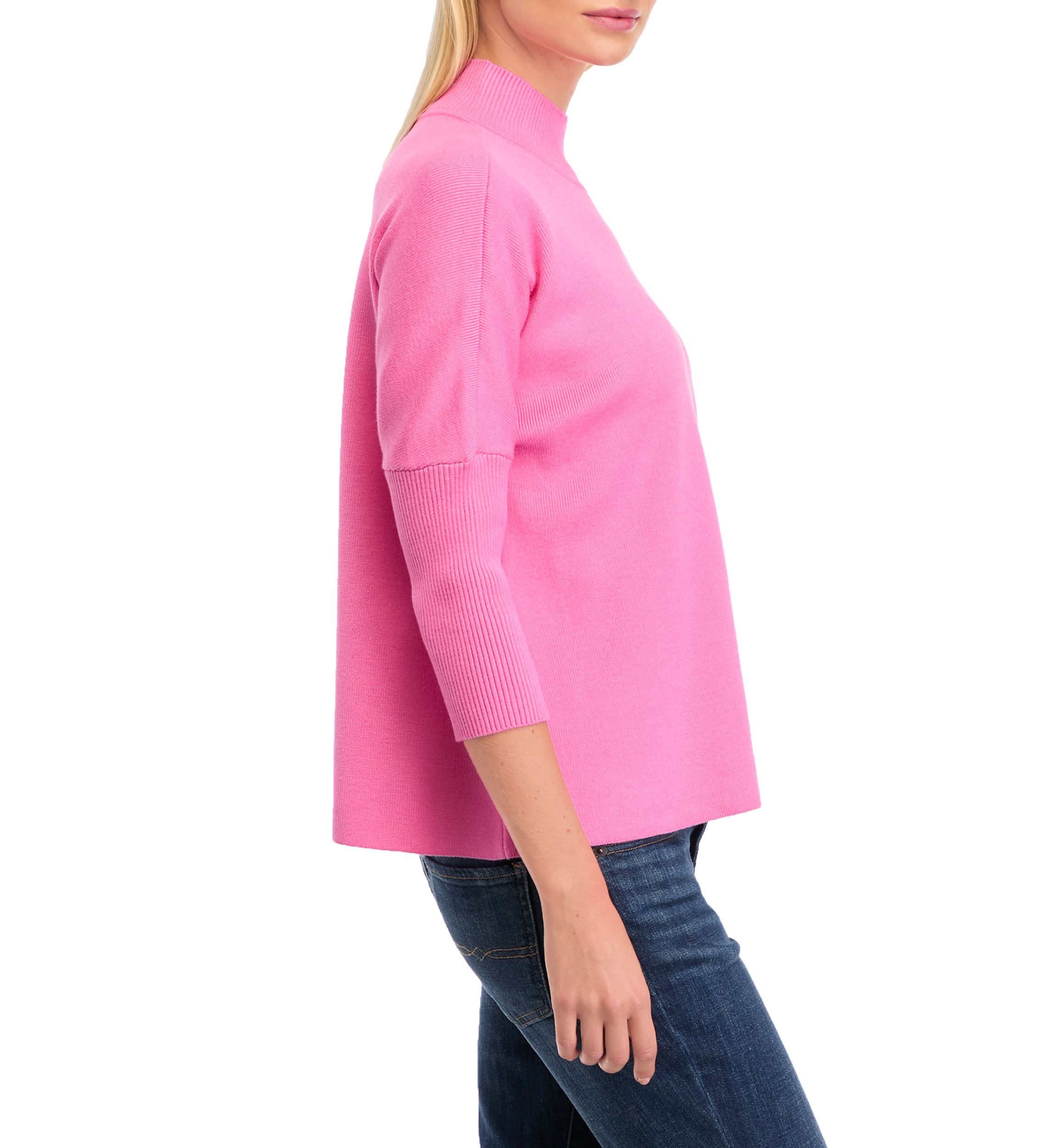 Womens Mock Neck Popover Sweater 