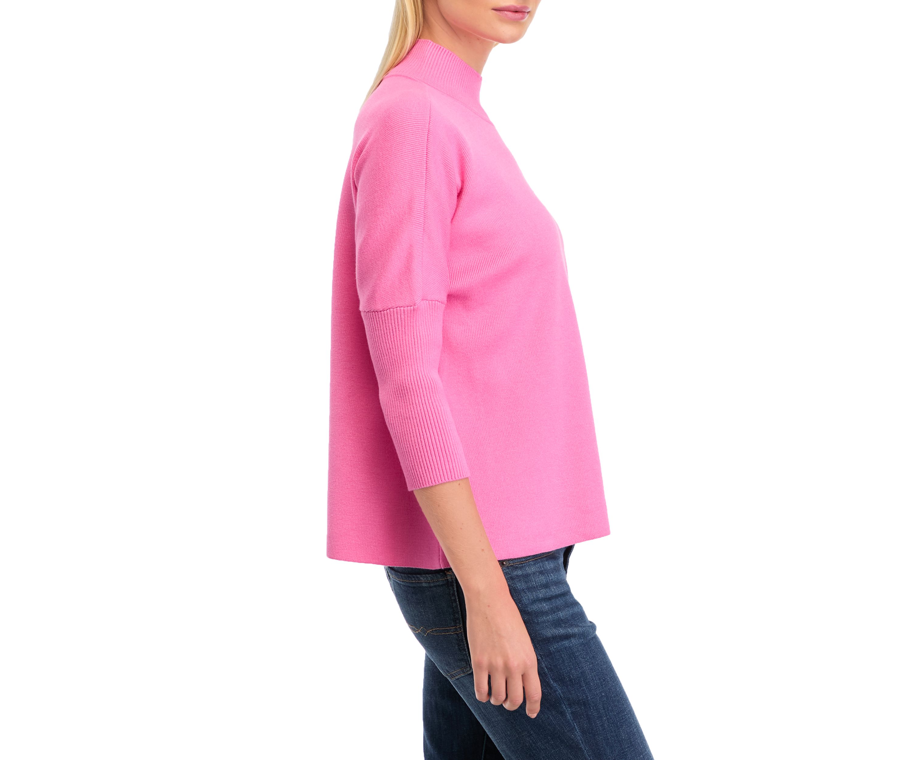 Womens Mock Neck Popover Sweater 