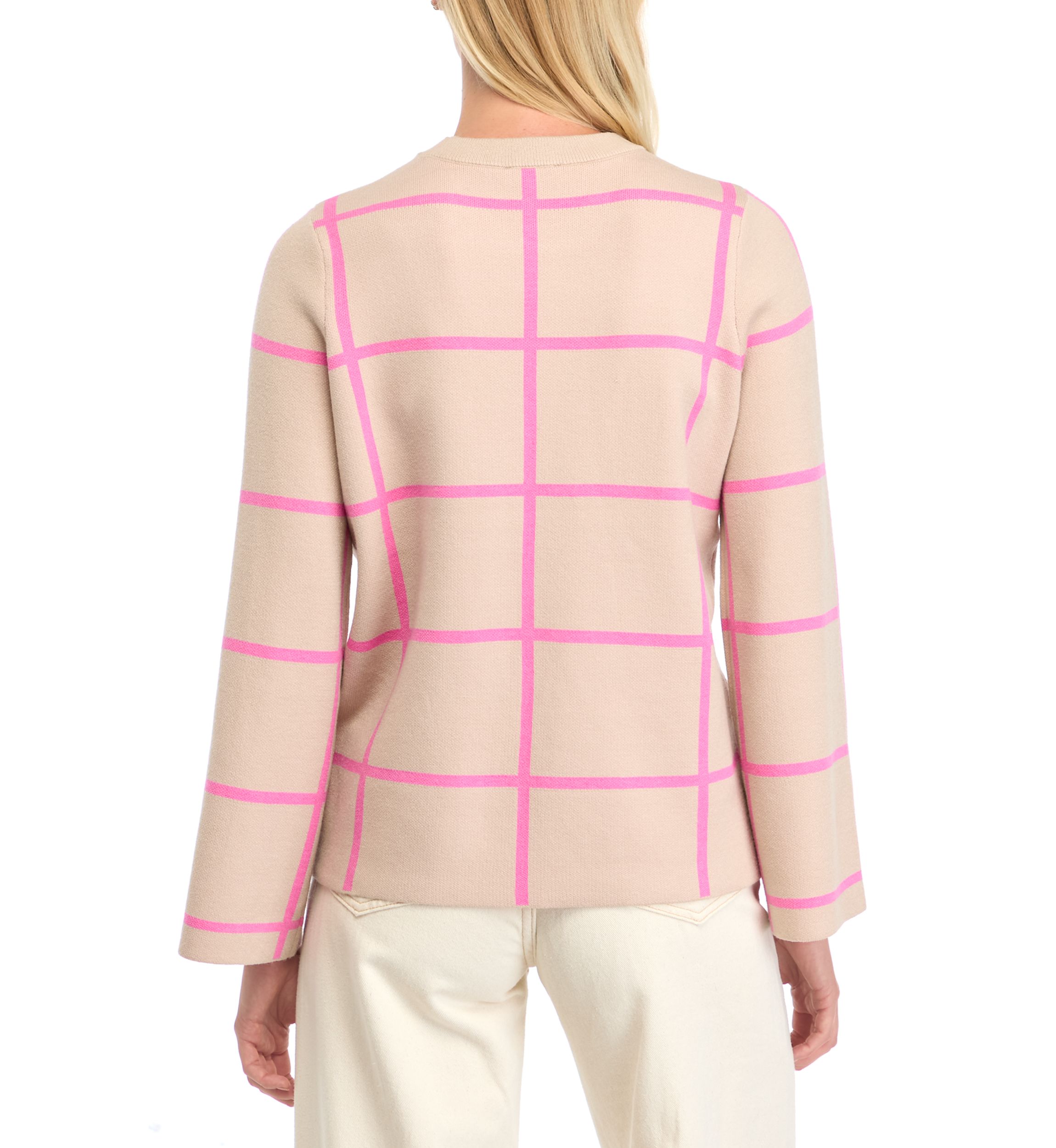 Womens Windowpane Sweater 
