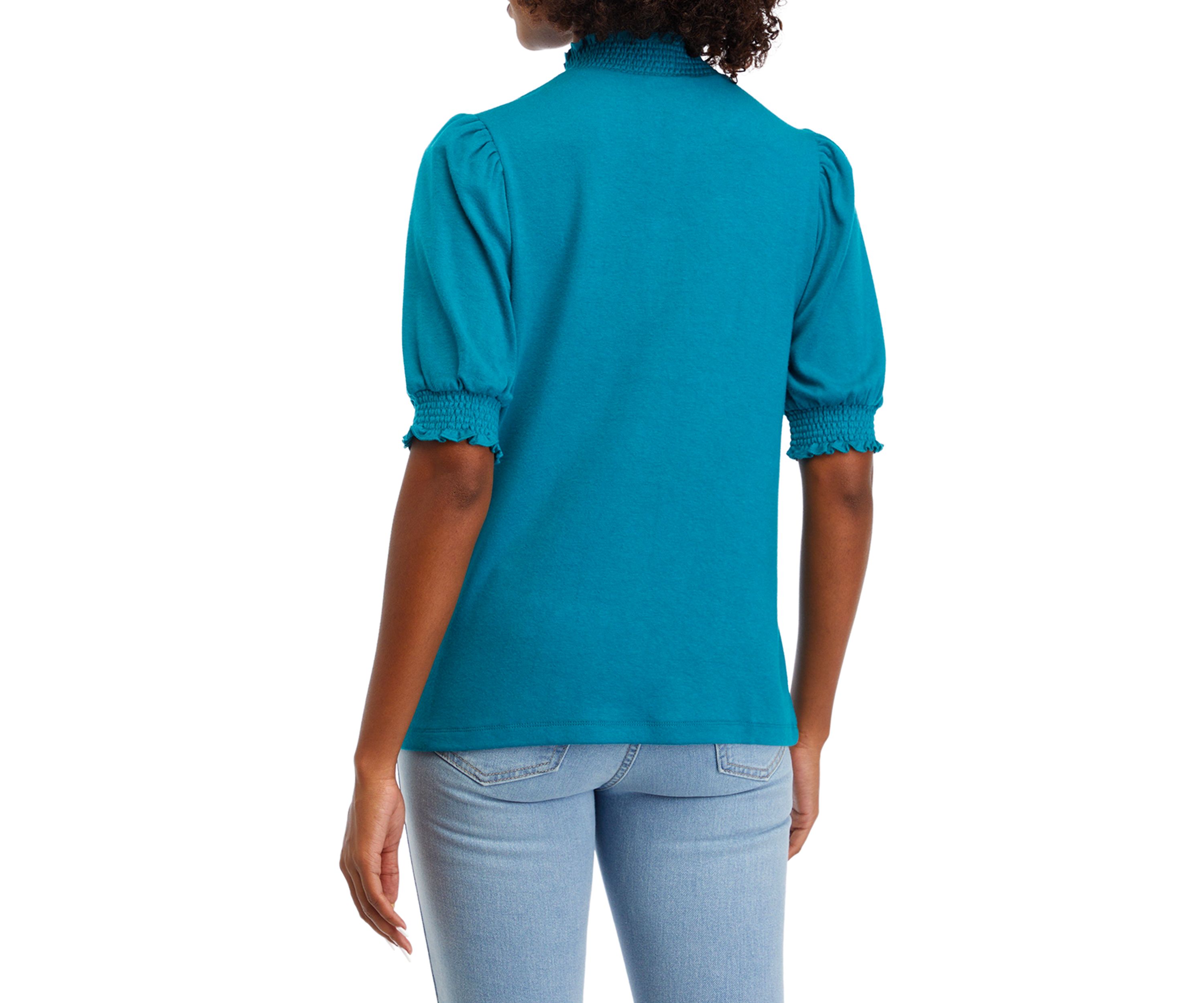 Womens Button Henley Knit Shirt 