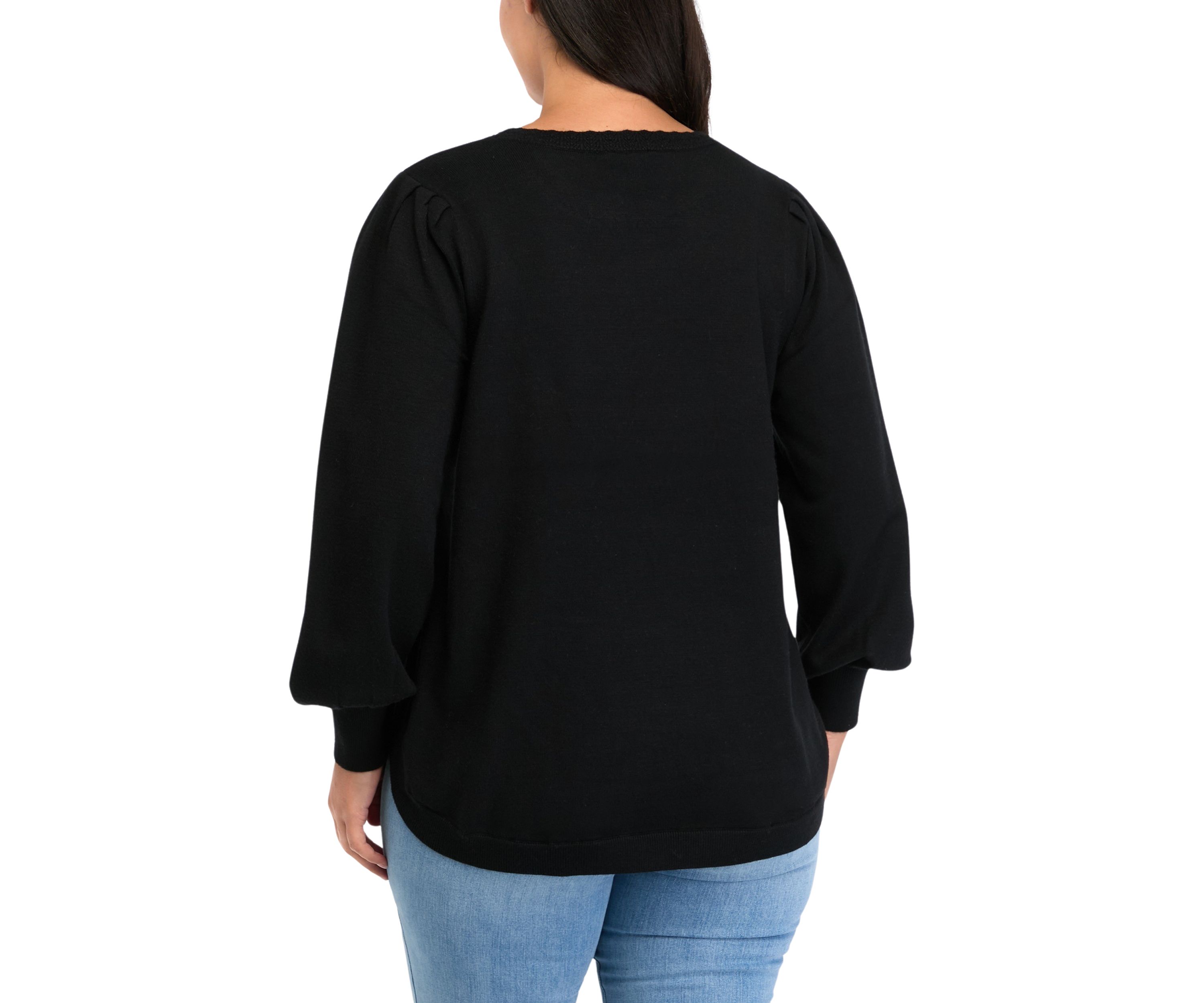Plus Size Round Hem Sweater