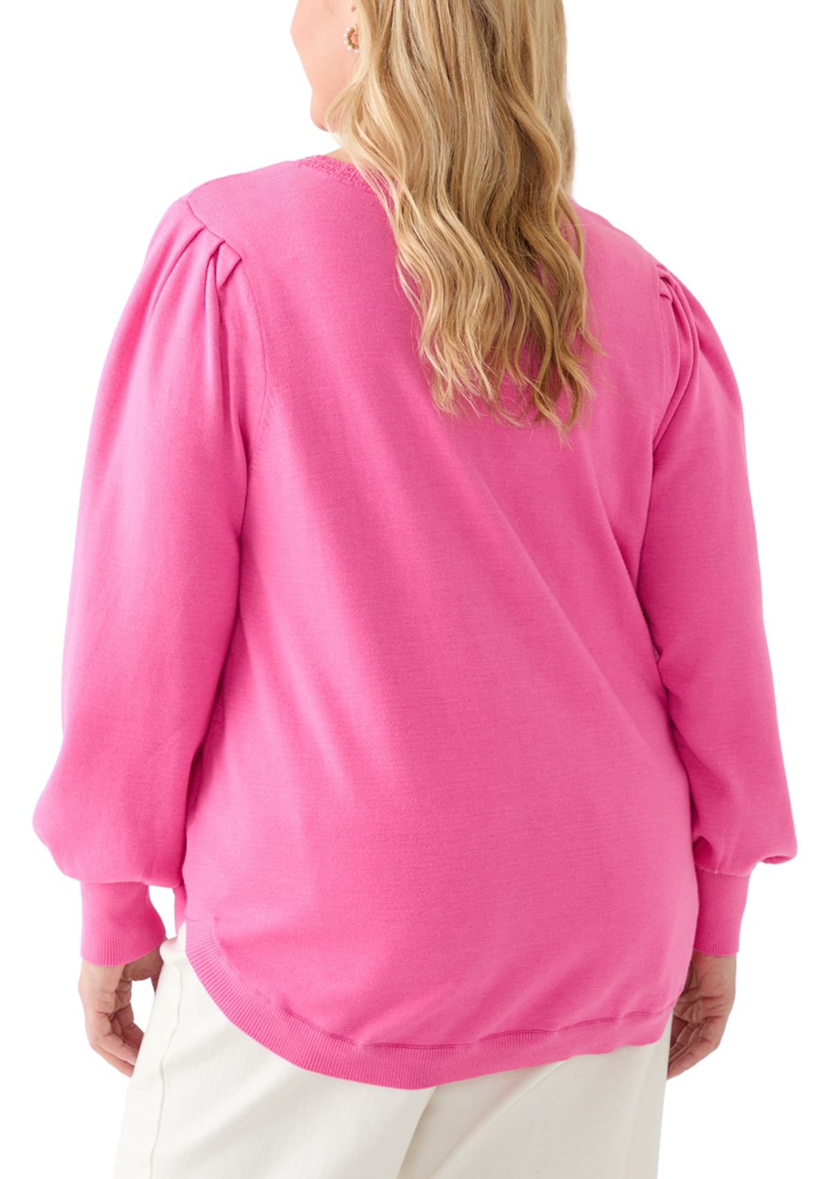 Plus Size Round Hem Sweater