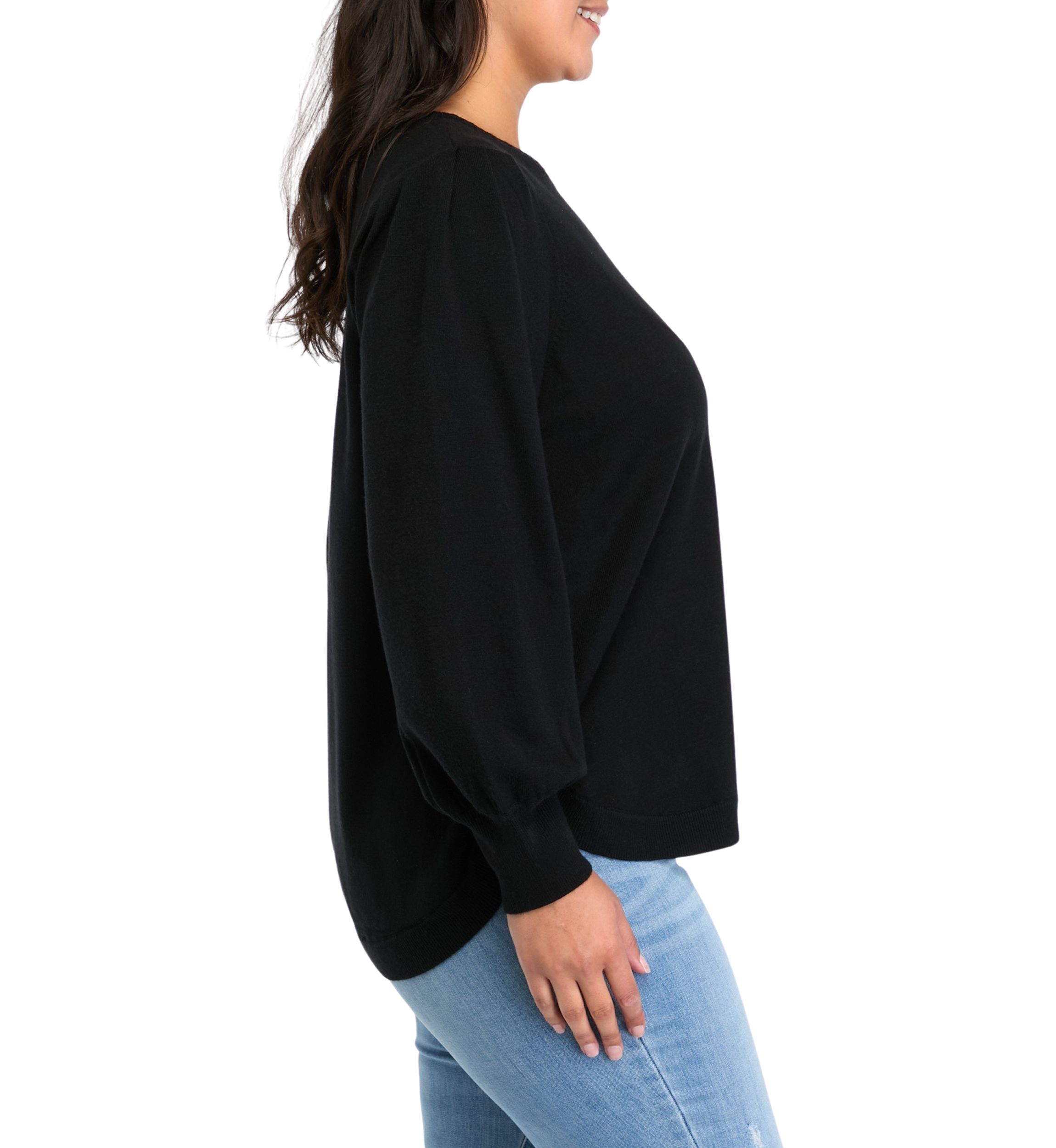 Plus Size Round Hem Sweater