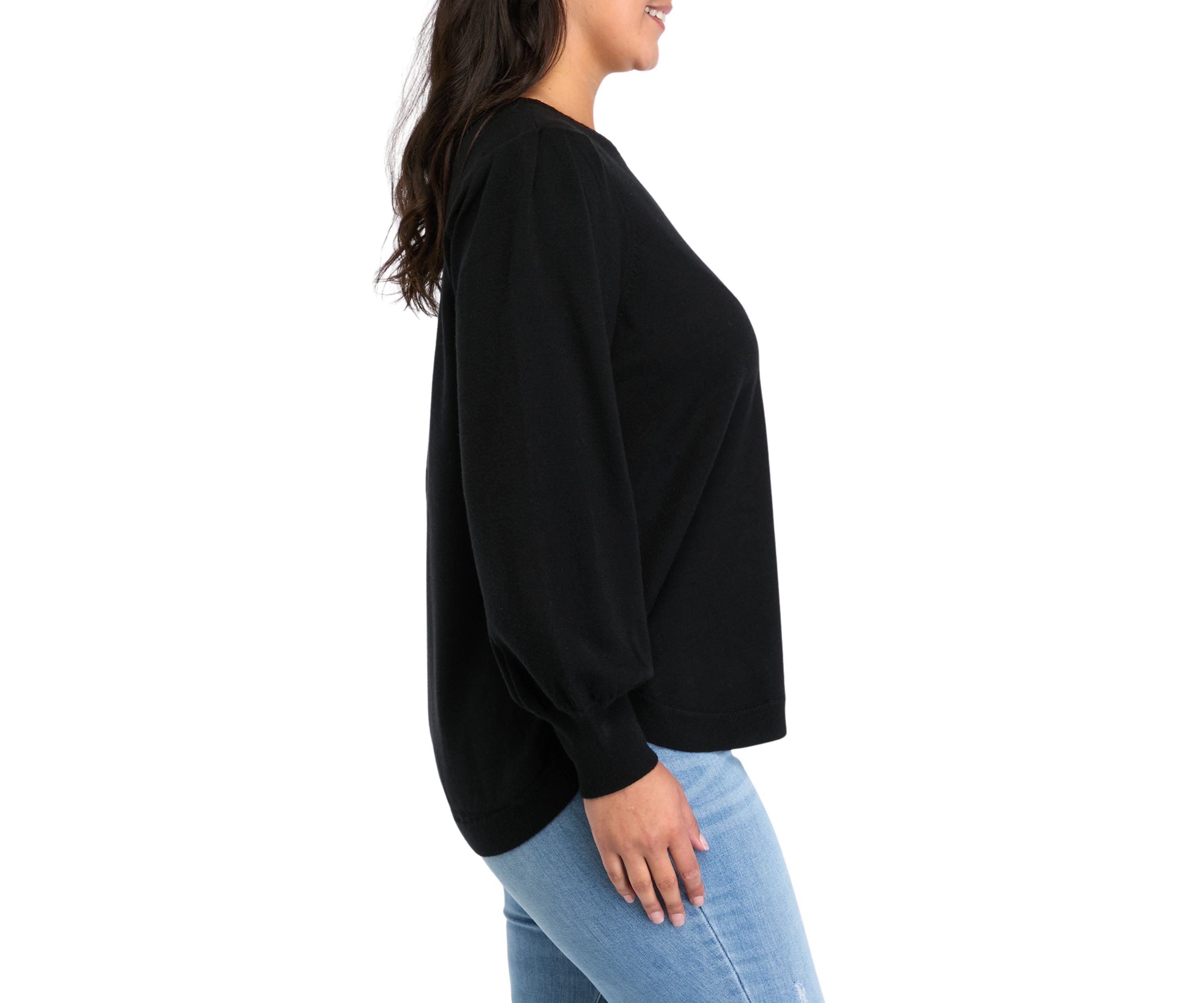 Plus Size Round Hem Sweater