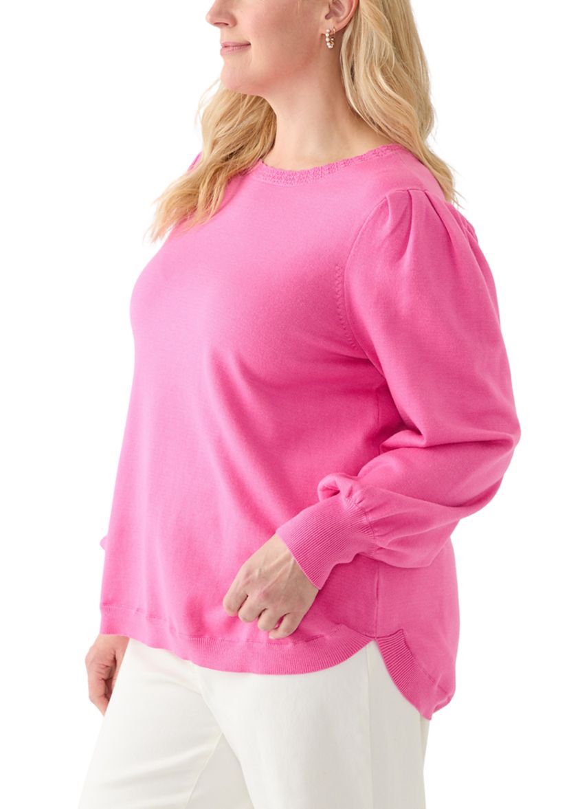 Plus Size Round Hem Sweater