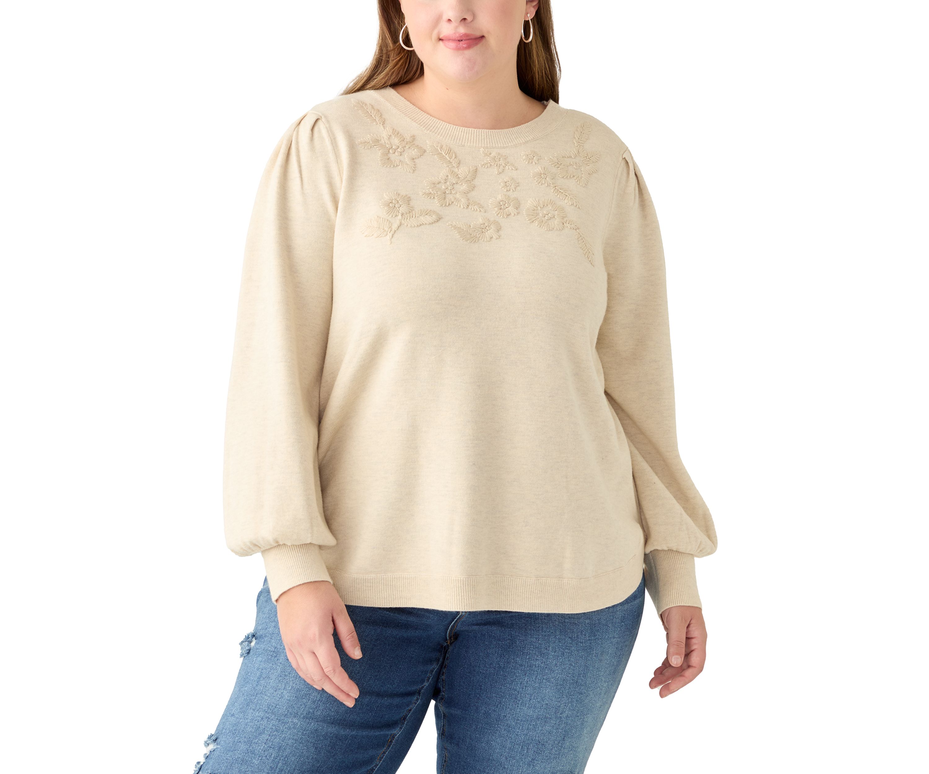 Plus Size Round Hem Pullover