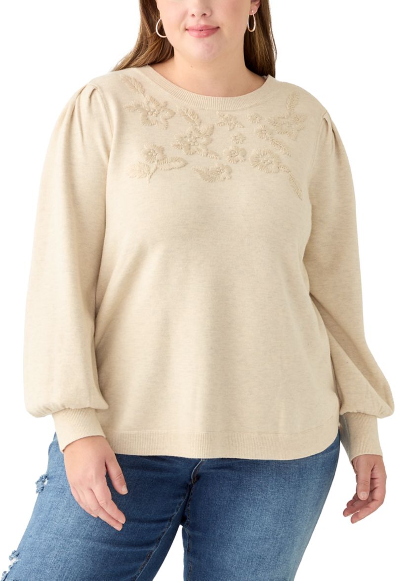 Plus Size Round Hem Pullover