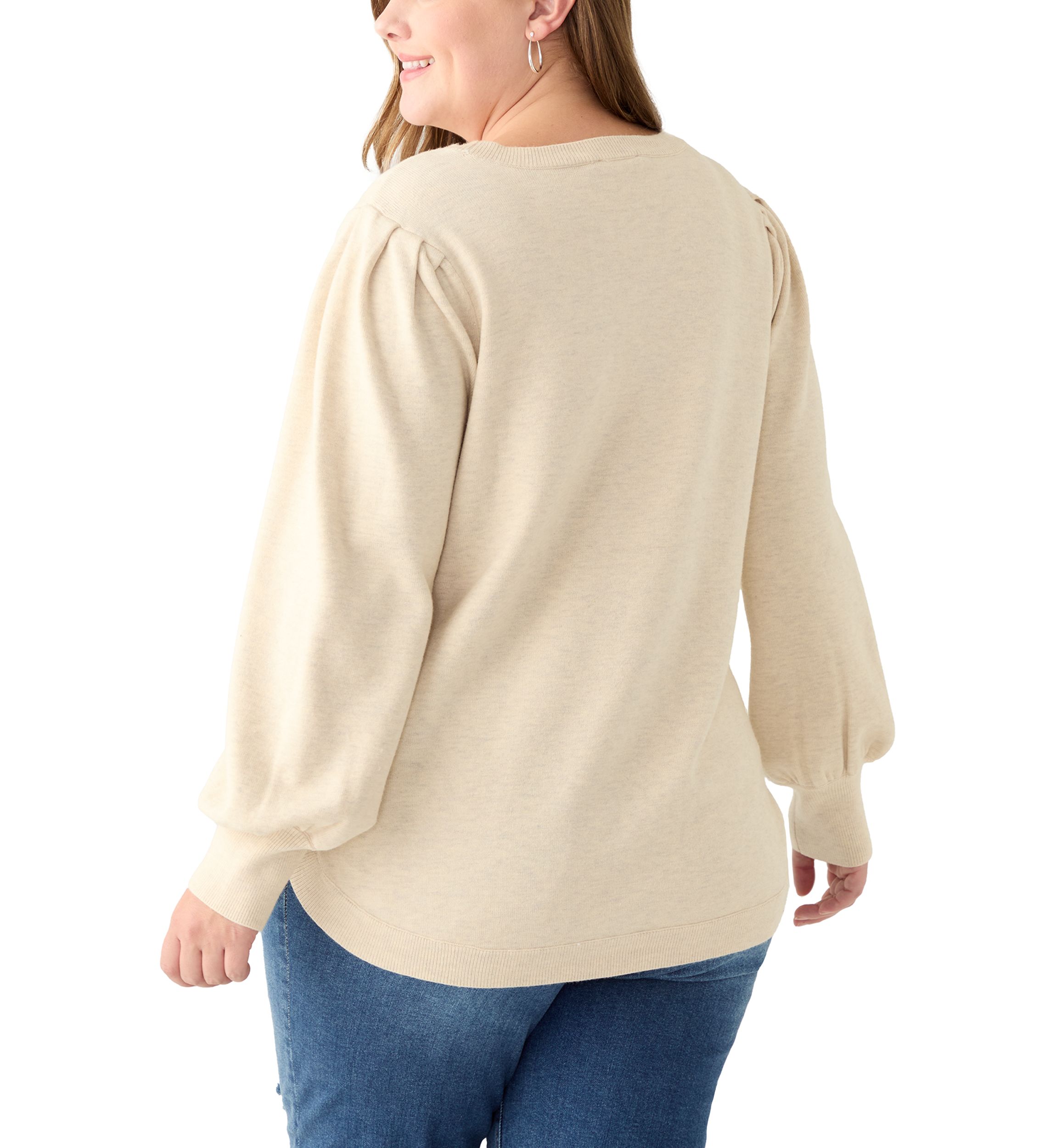 Plus Size Round Hem Pullover