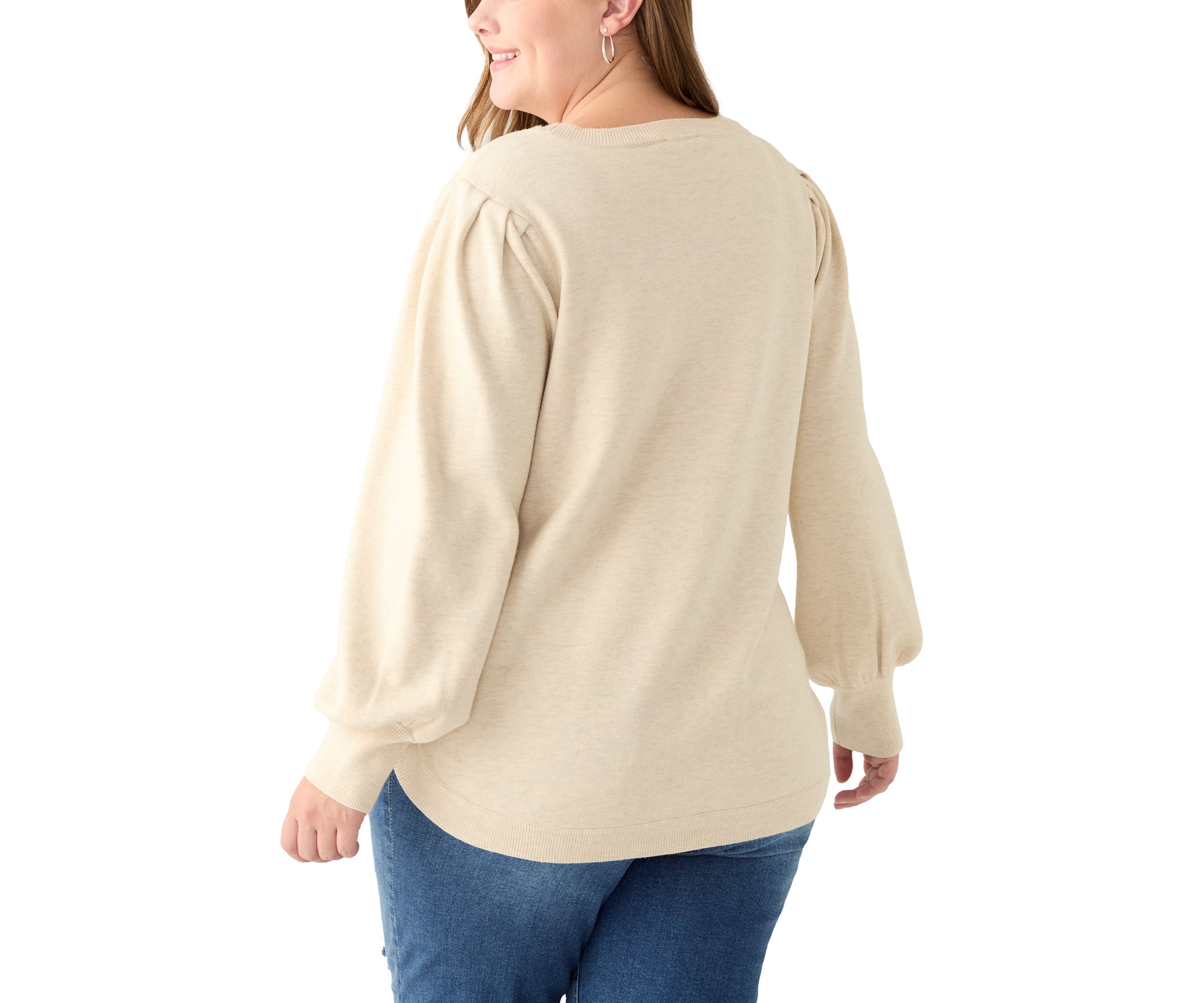 Plus Size Round Hem Pullover