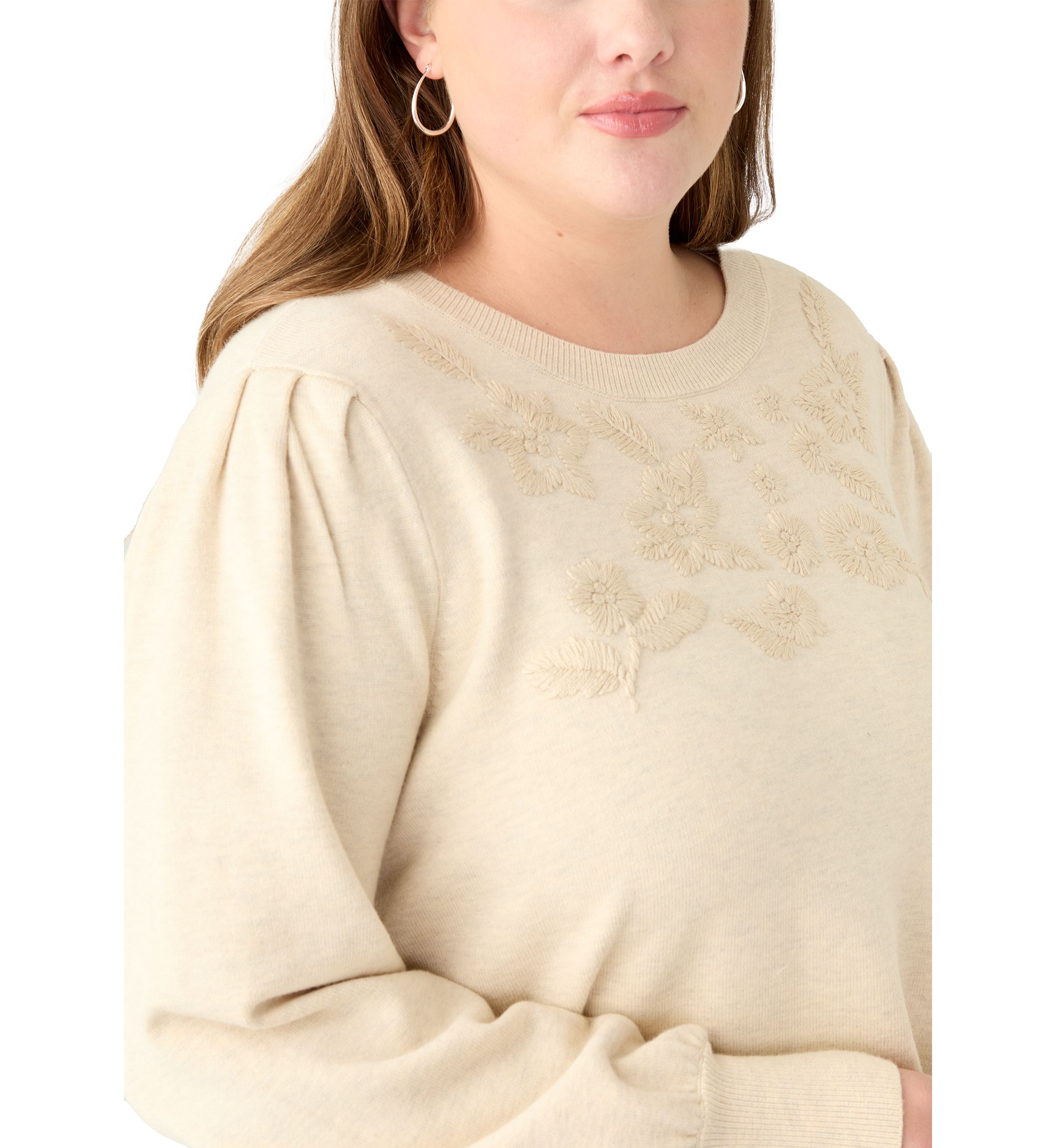 Plus Size Round Hem Pullover