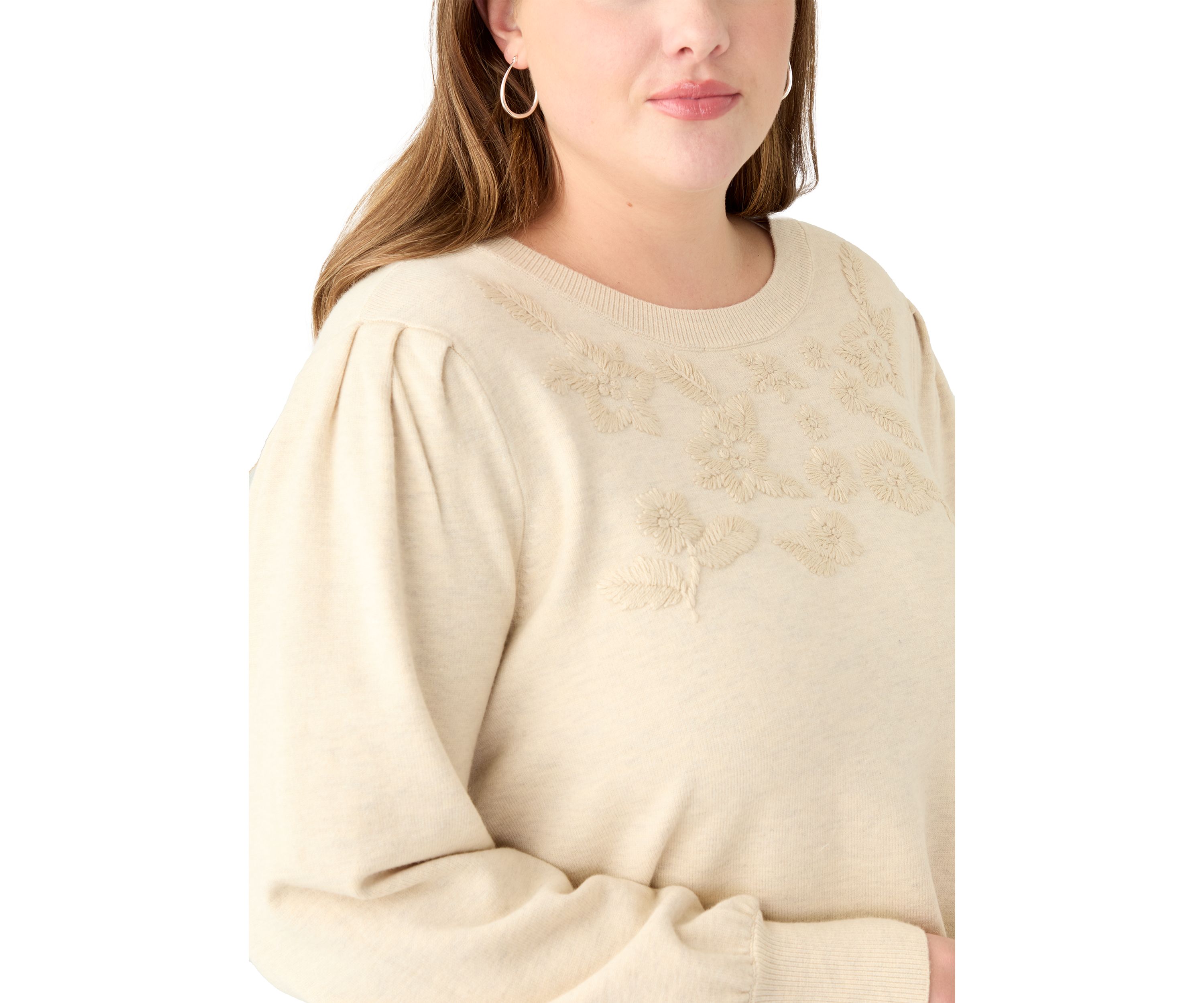 Plus Size Round Hem Pullover