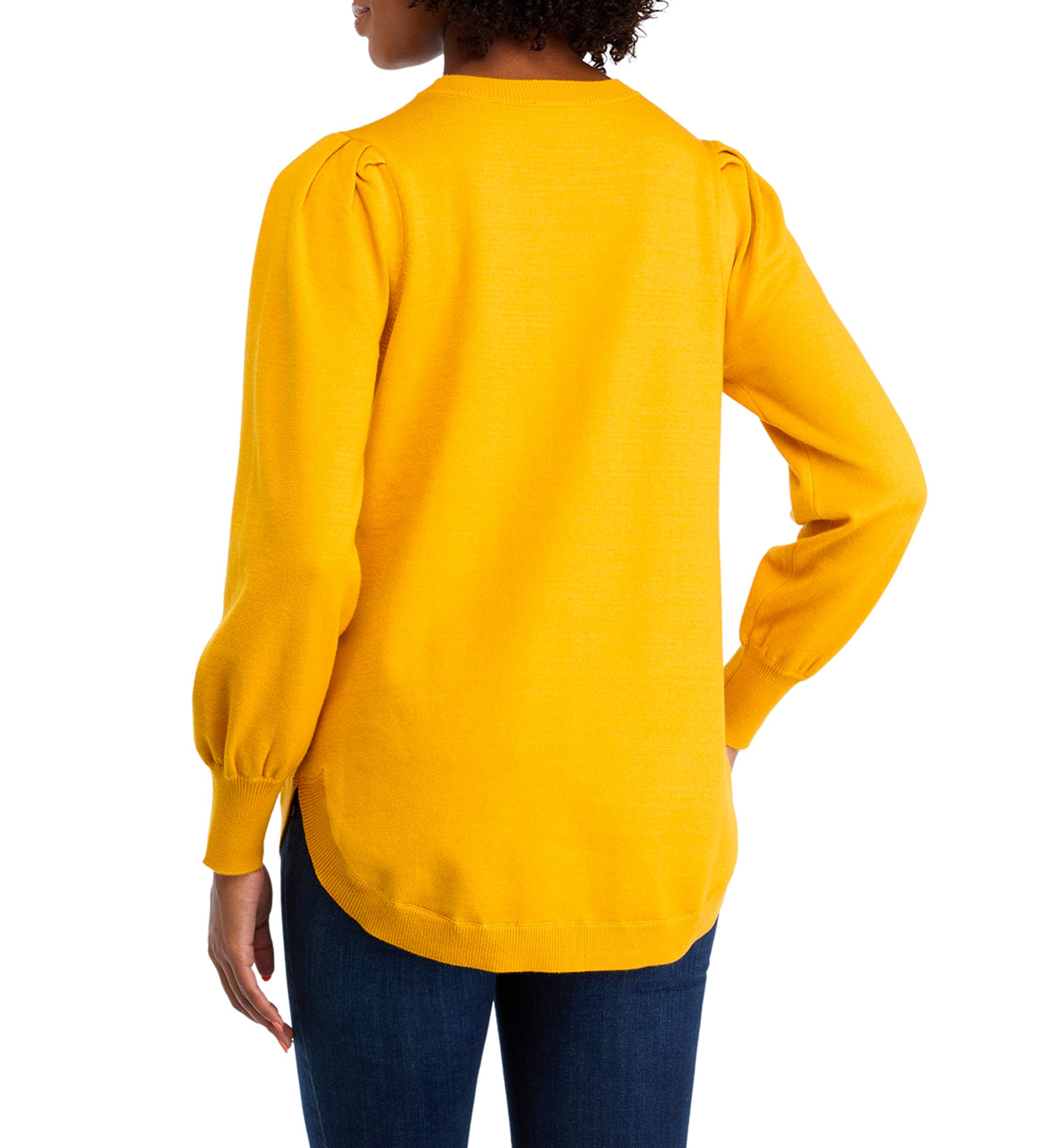 Womens Long Sleeve Round Hem Sweater 