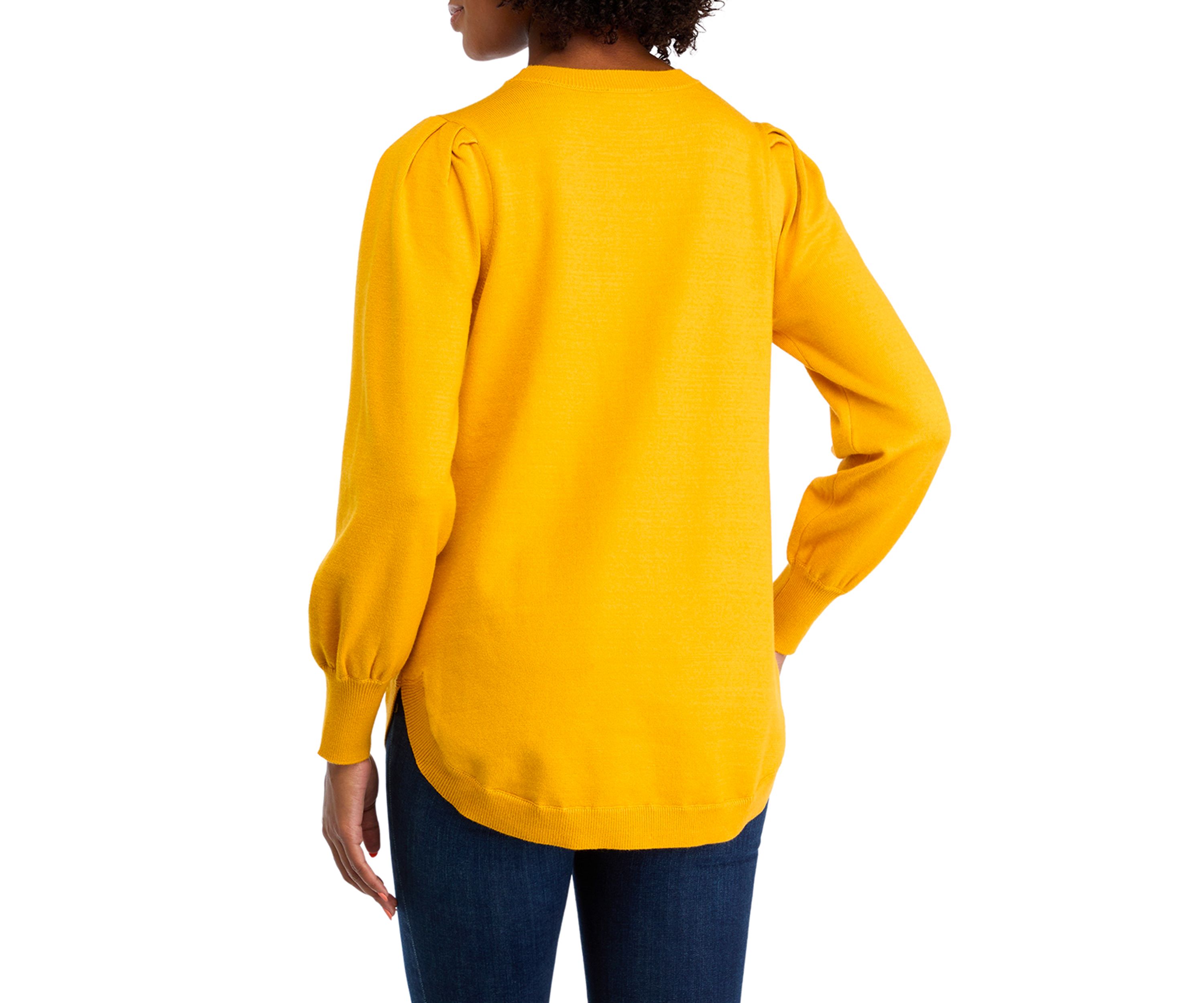 Womens Long Sleeve Round Hem Sweater 