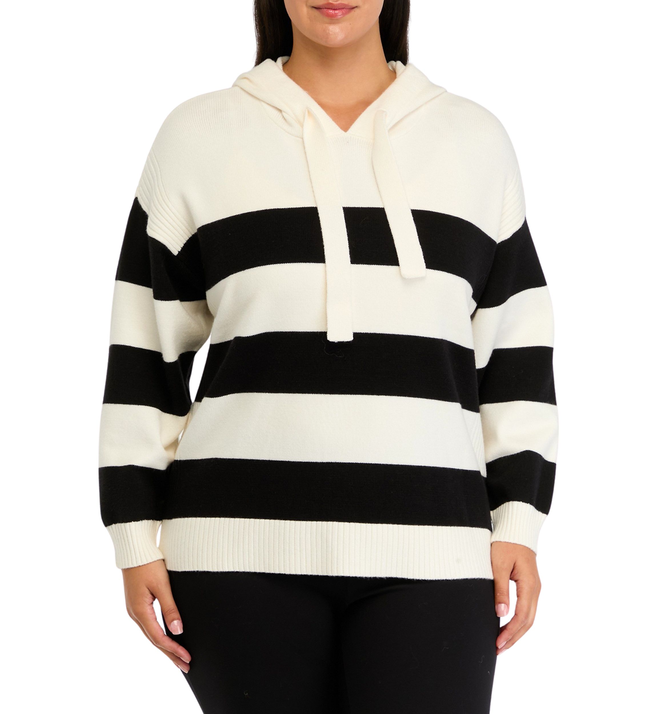 Plus Size Ribbon Pullover Sweatshirt