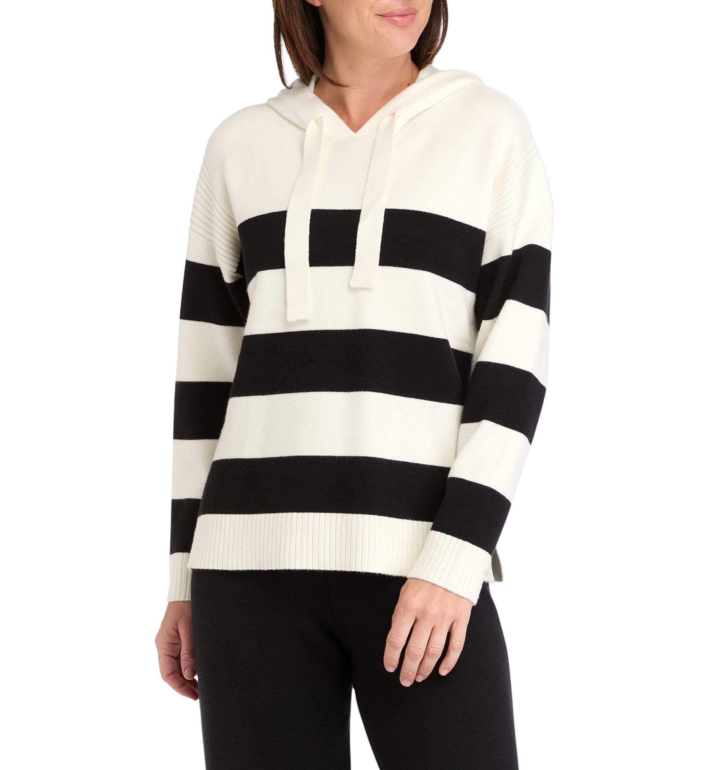 Womens Ribbon Striped Pullover
