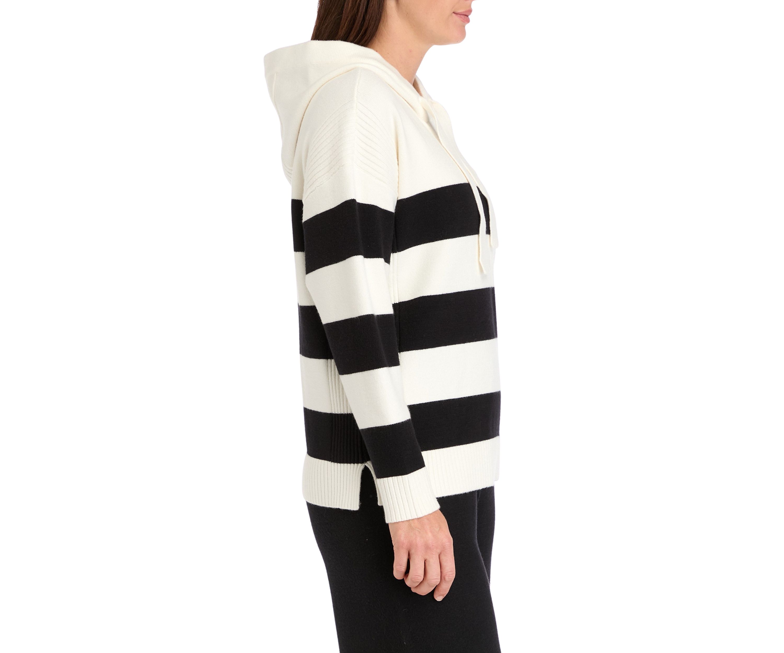 Womens Ribbon Striped Pullover
