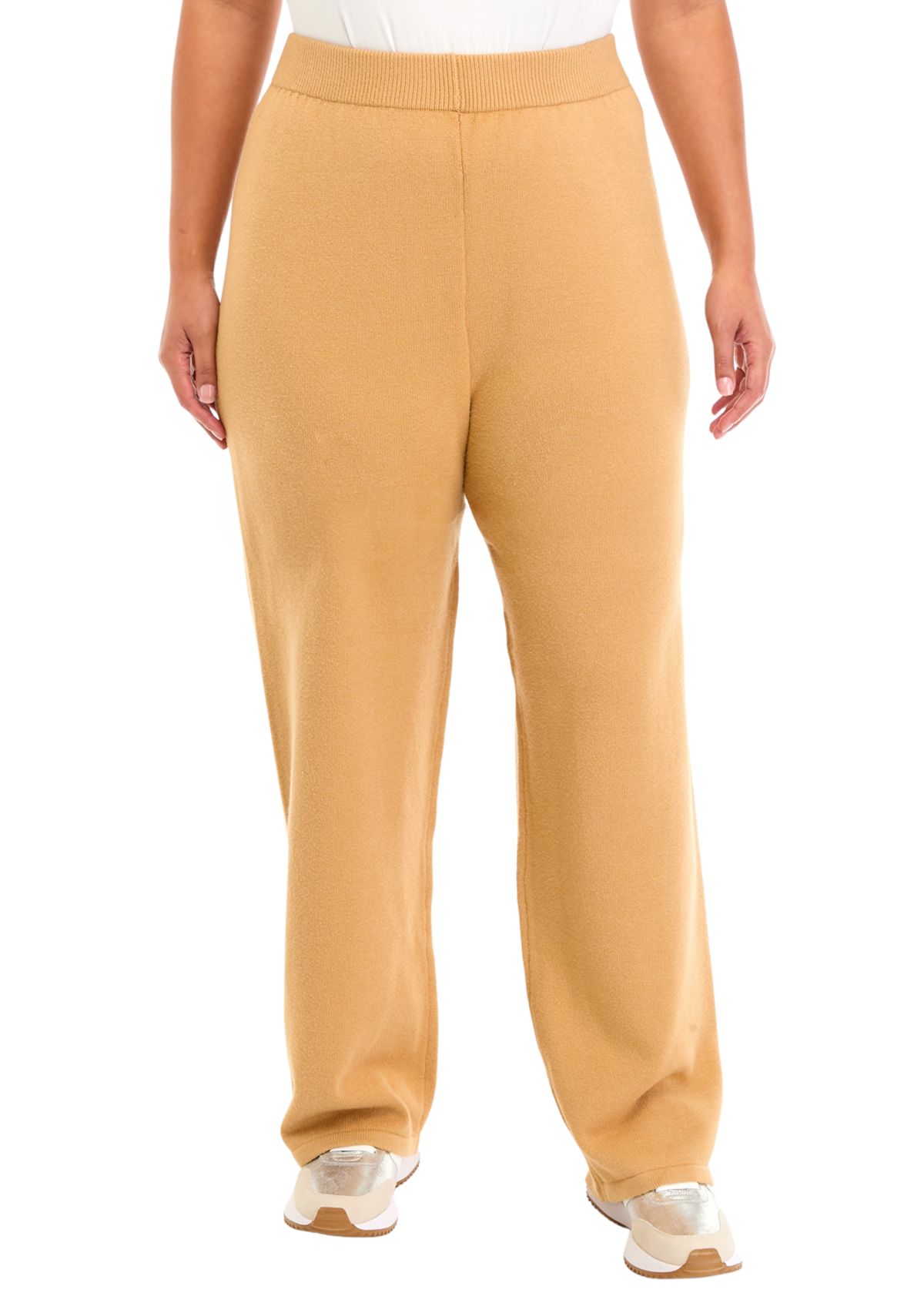 Plus Size Wide Leg Sweater Pants