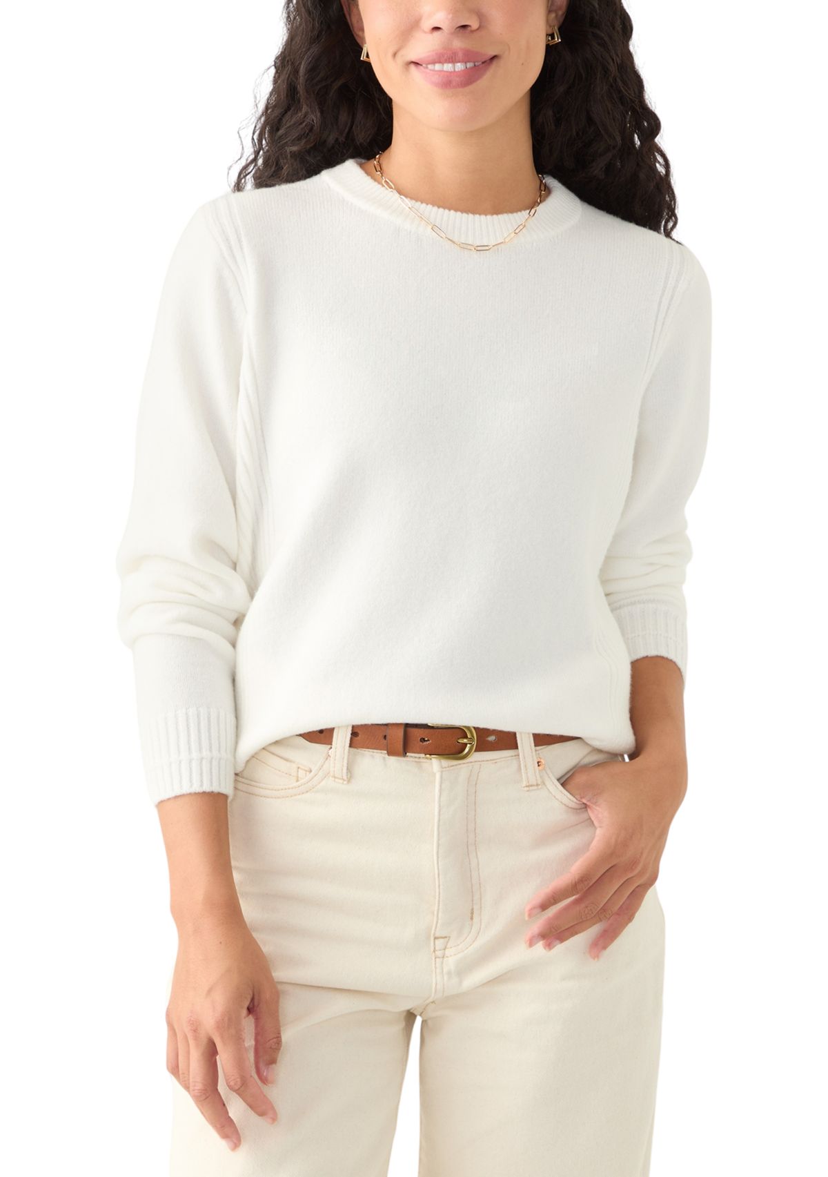 Petite Side Rib Pullover Sweater 