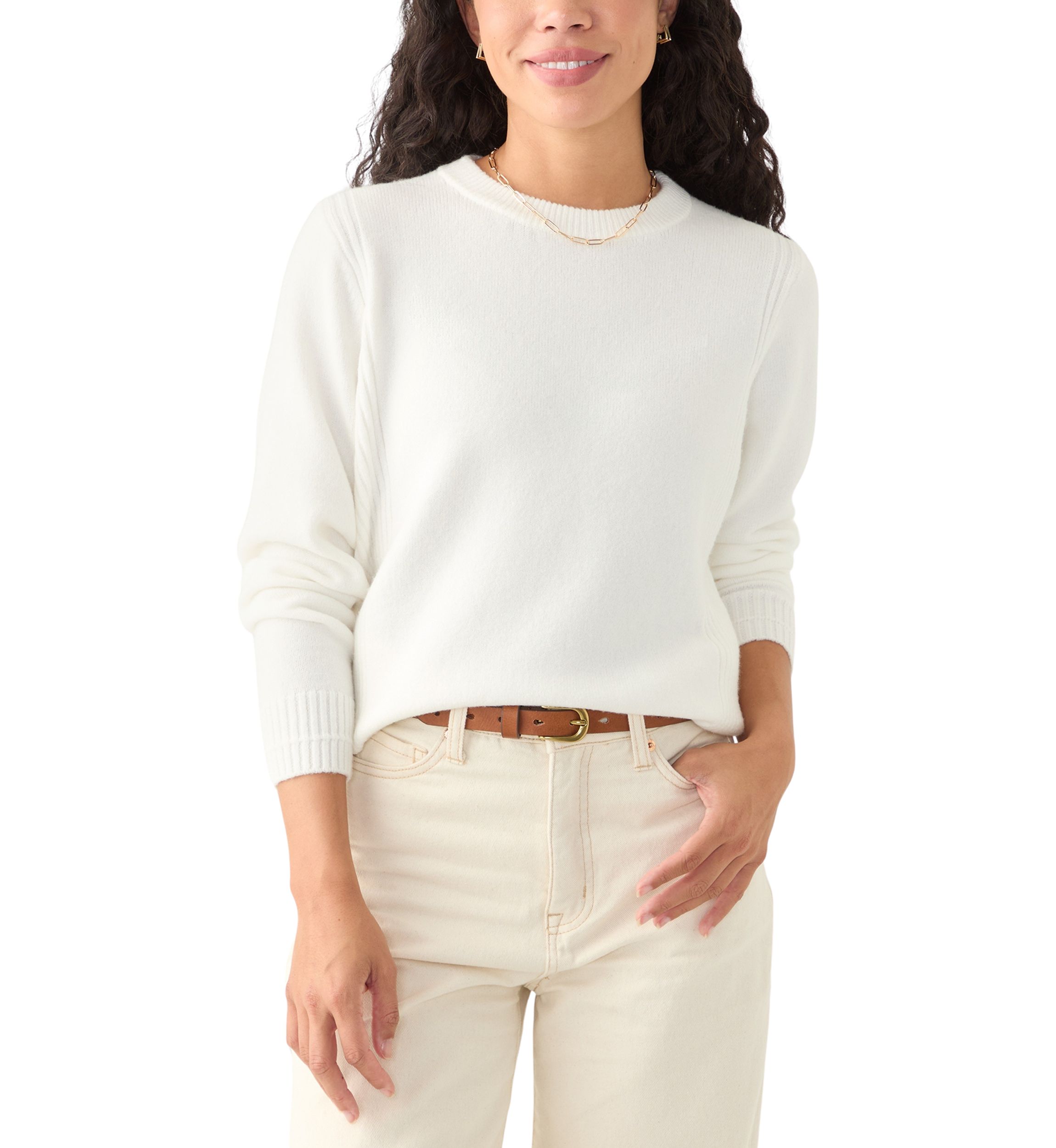 Petite Side Rib Pullover Sweater 