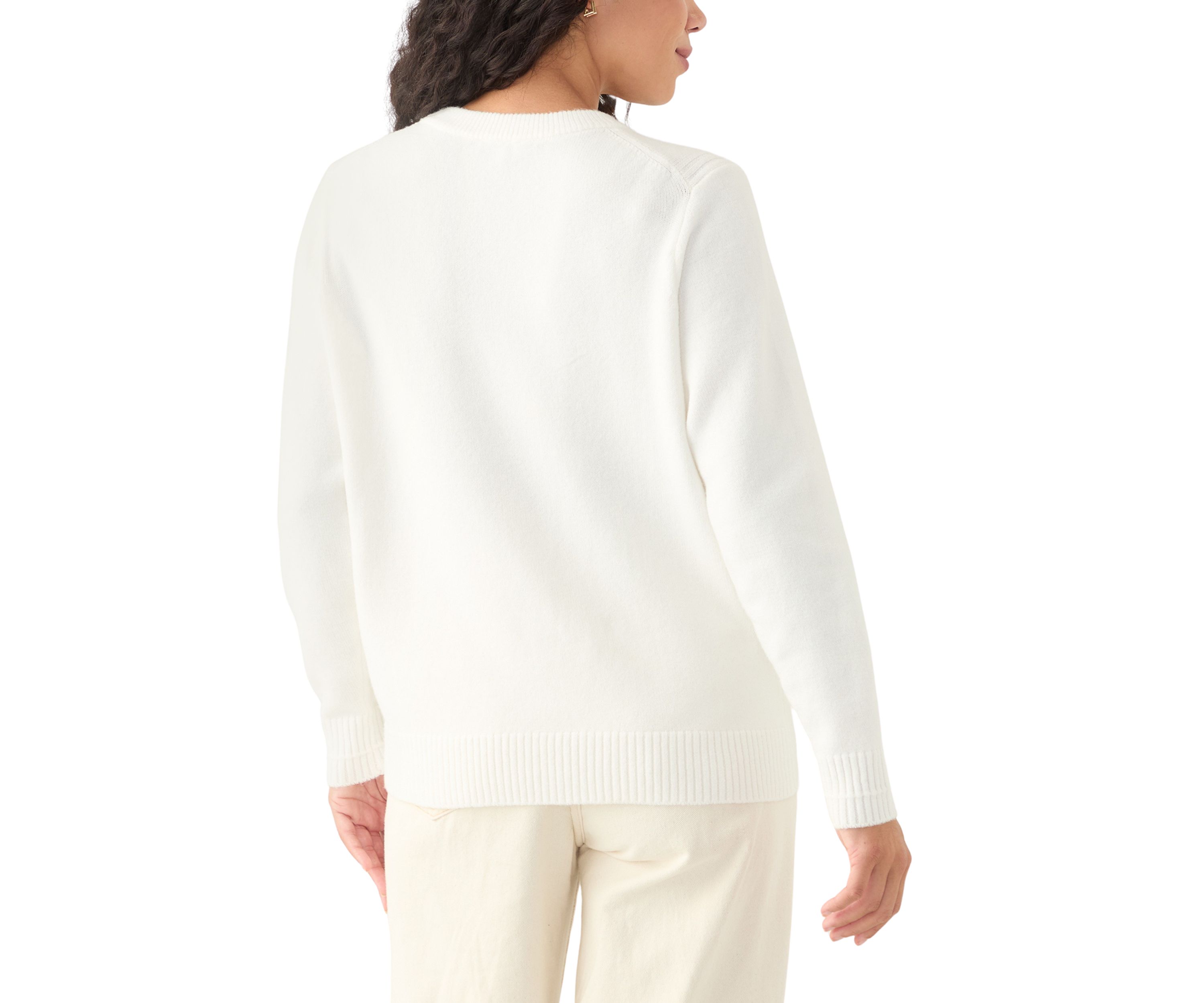 Petite Side Rib Pullover Sweater 