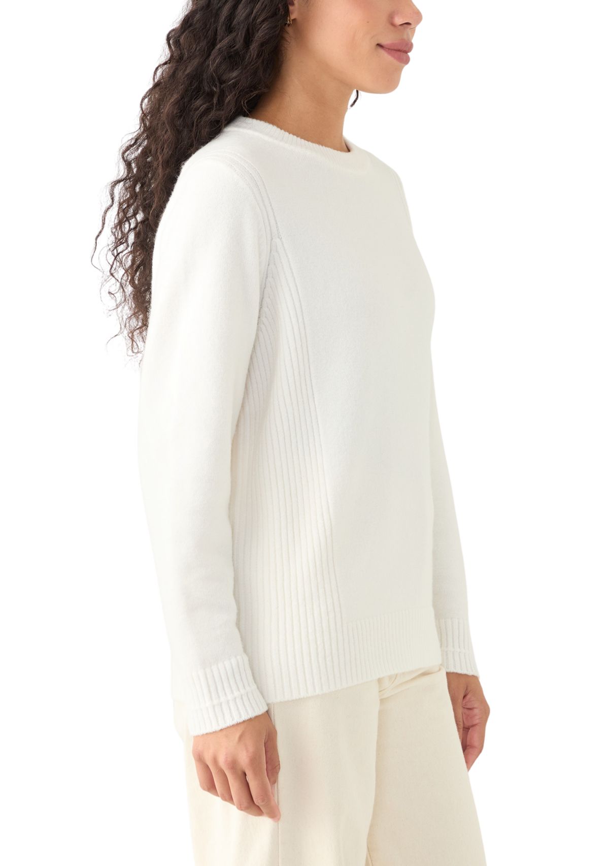 Petite Side Rib Pullover Sweater 
