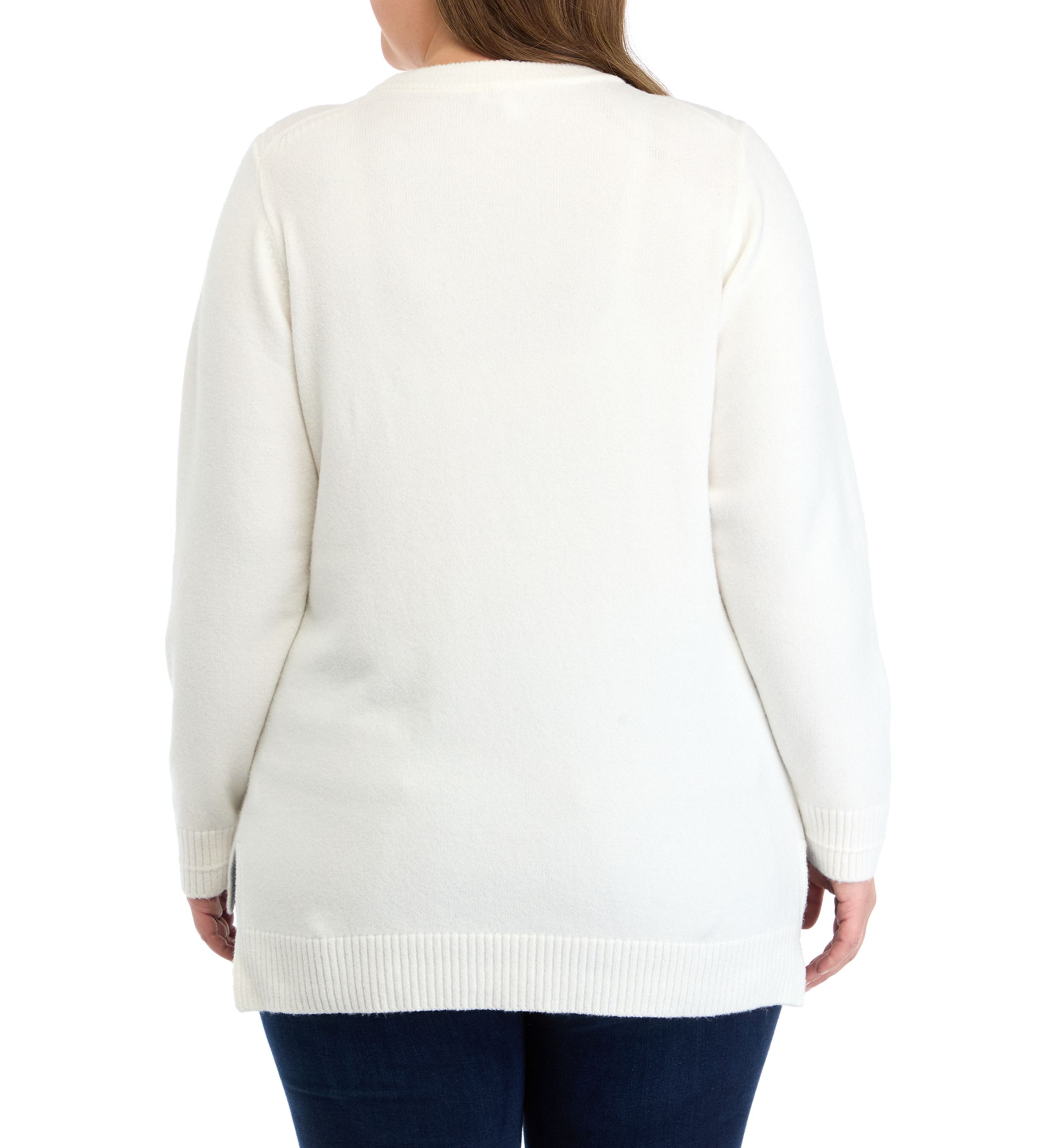 Plus SIDE RIB PULLOVER SWTR