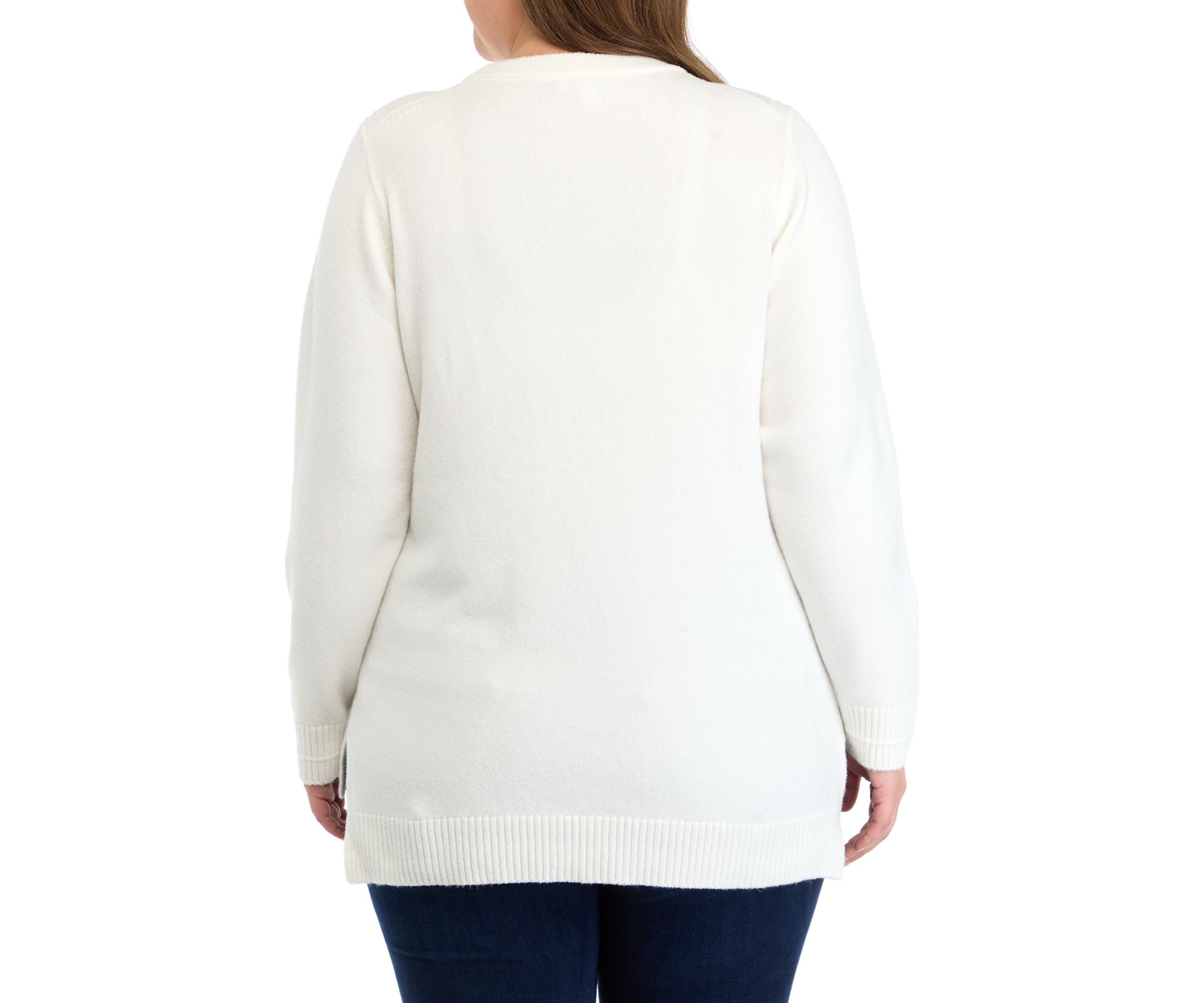 Plus SIDE RIB PULLOVER SWTR