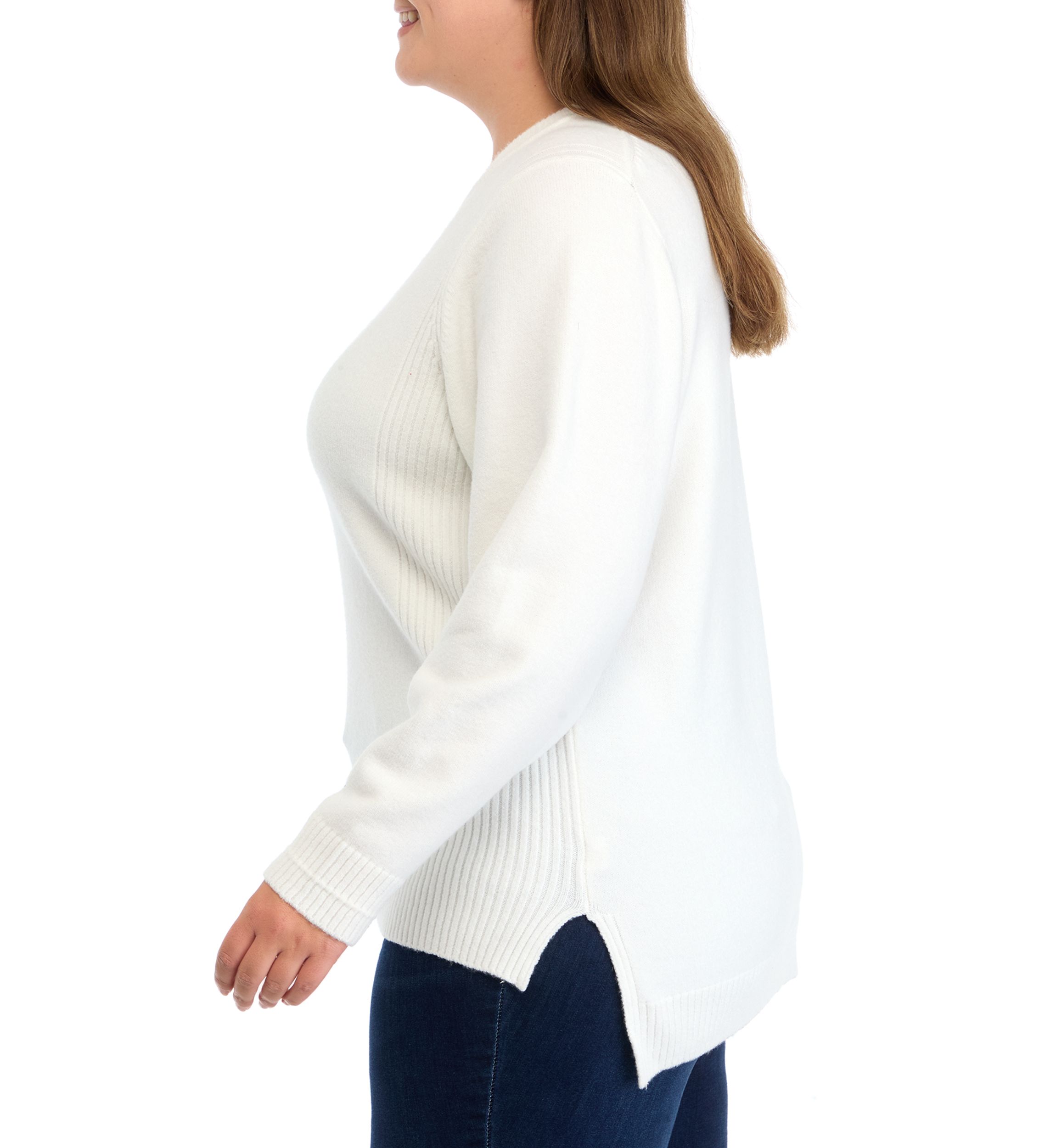 Plus SIDE RIB PULLOVER SWTR