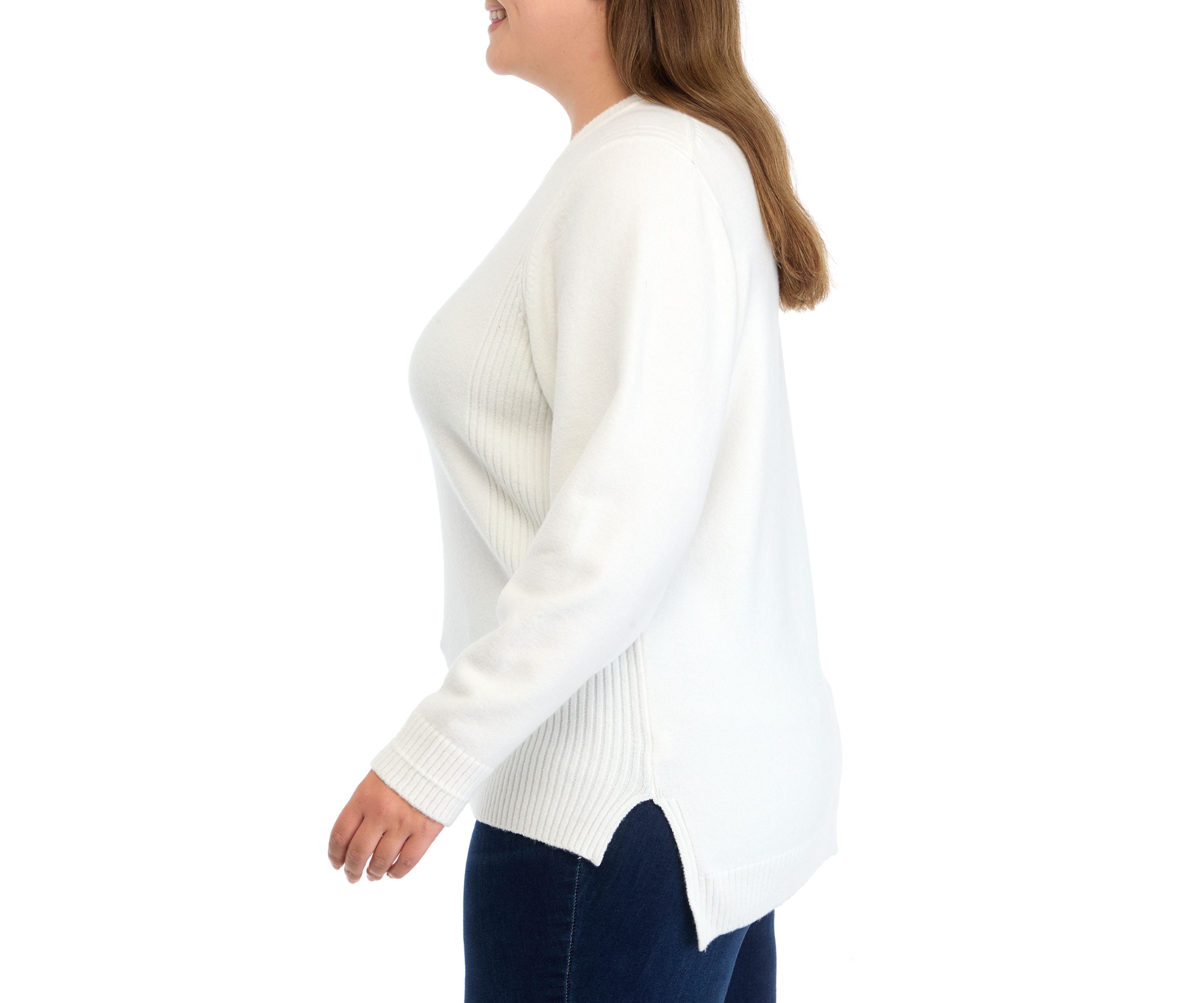 Plus SIDE RIB PULLOVER SWTR