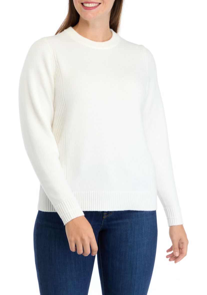 Womens Side Rib Pullover Sweater