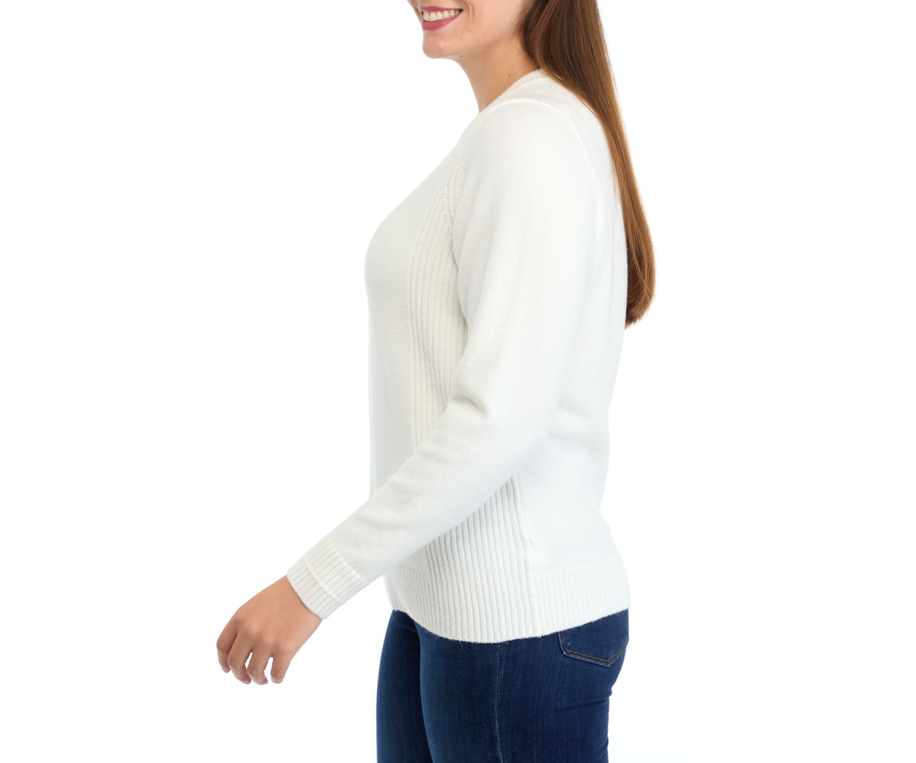 Womens Side Rib Pullover Sweater