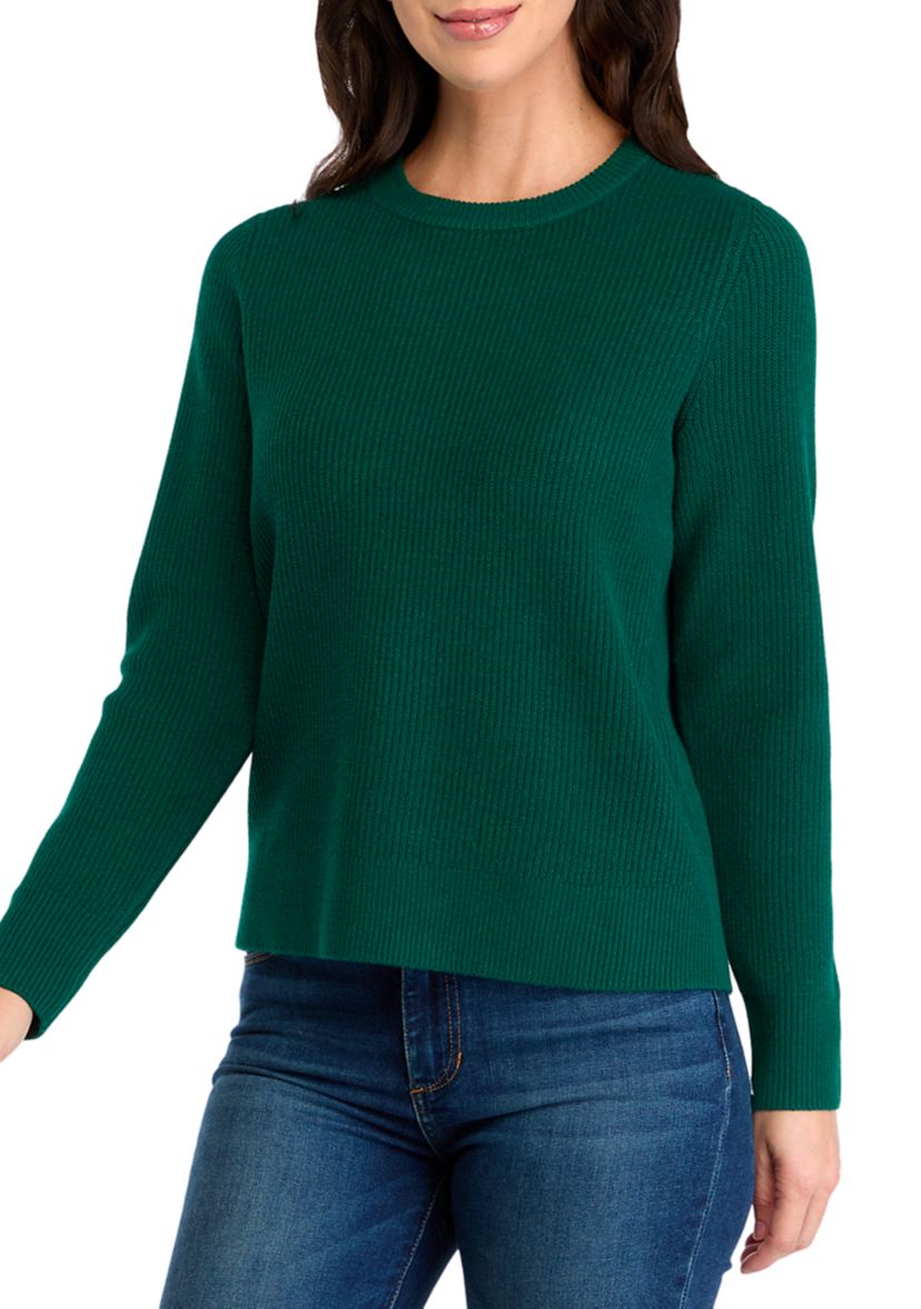Womens Ribbed Pullover Sweater 