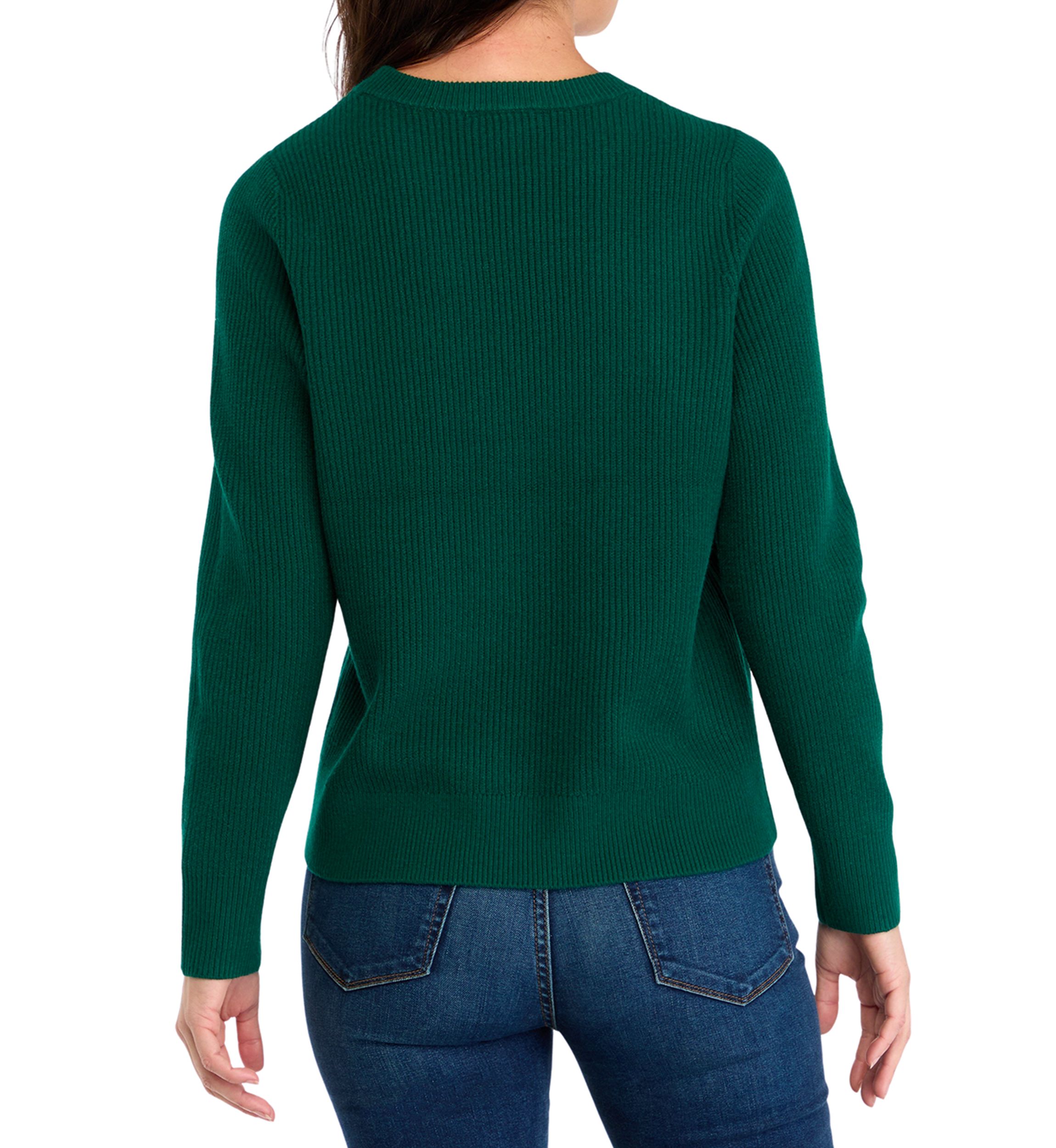 Womens Ribbed Pullover Sweater 