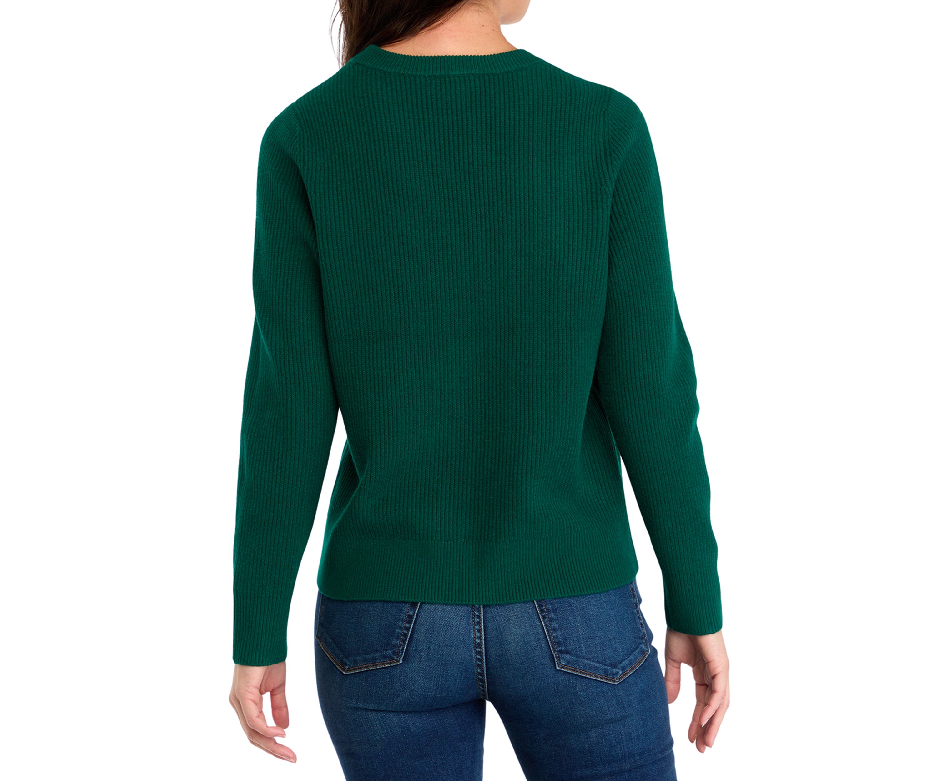 Womens Ribbed Pullover Sweater 