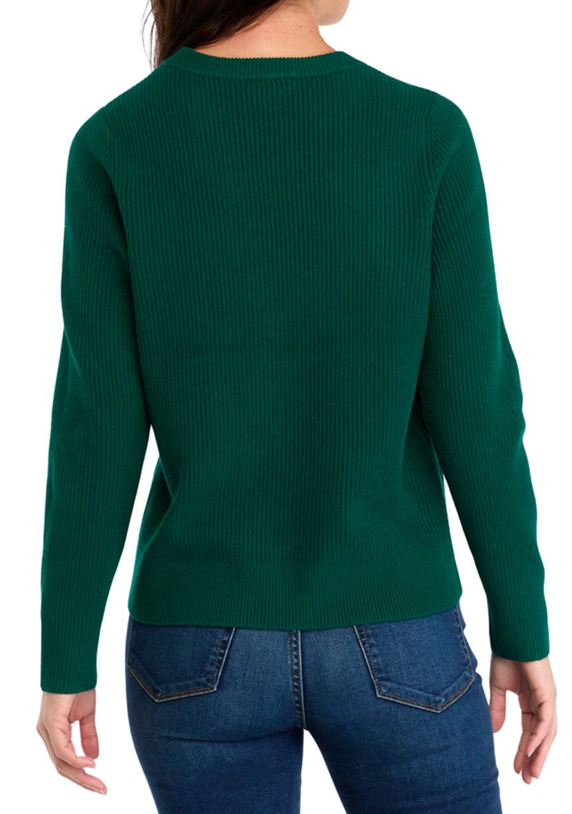 Womens Ribbed Pullover Sweater 