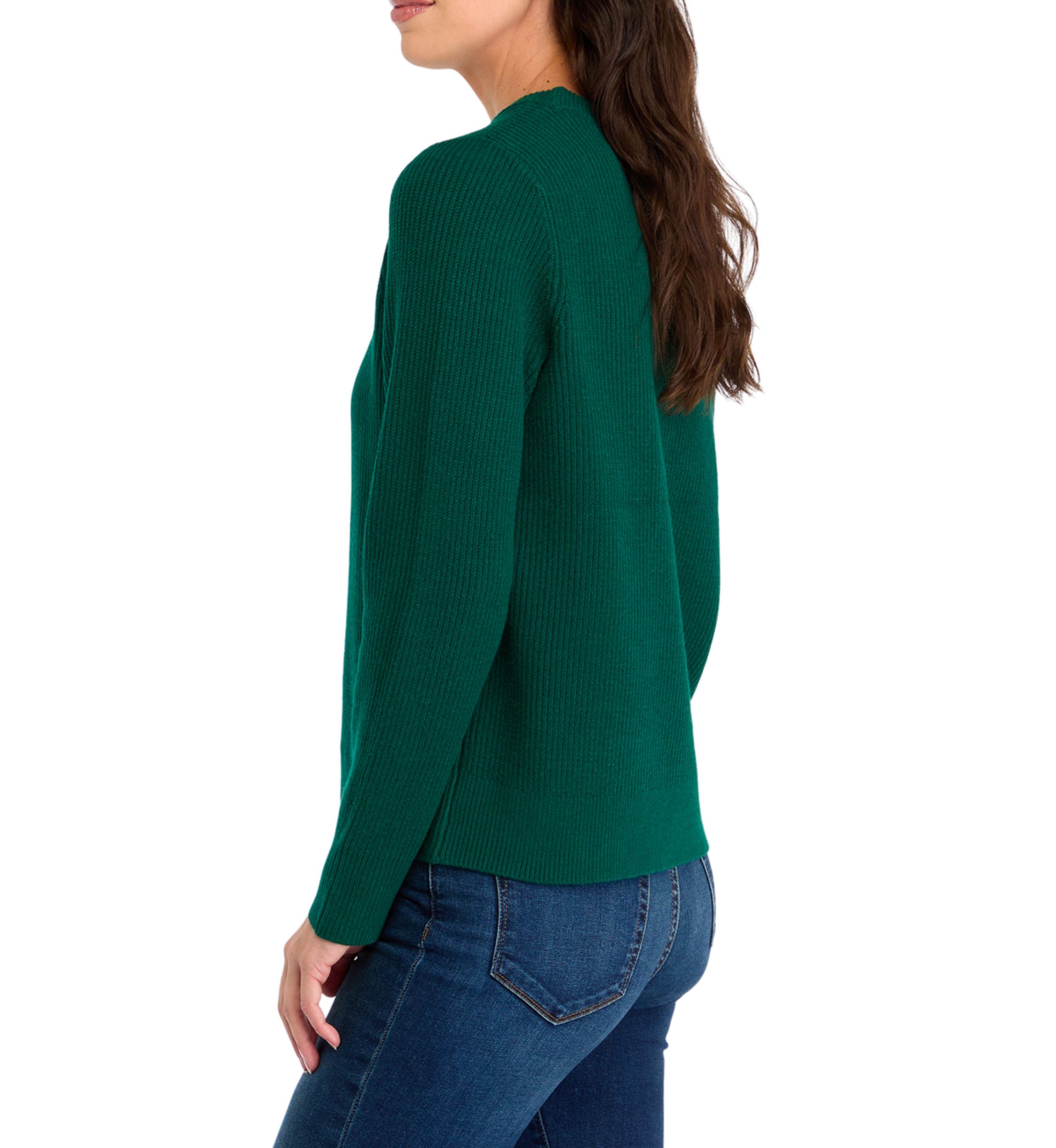 Womens Ribbed Pullover Sweater 