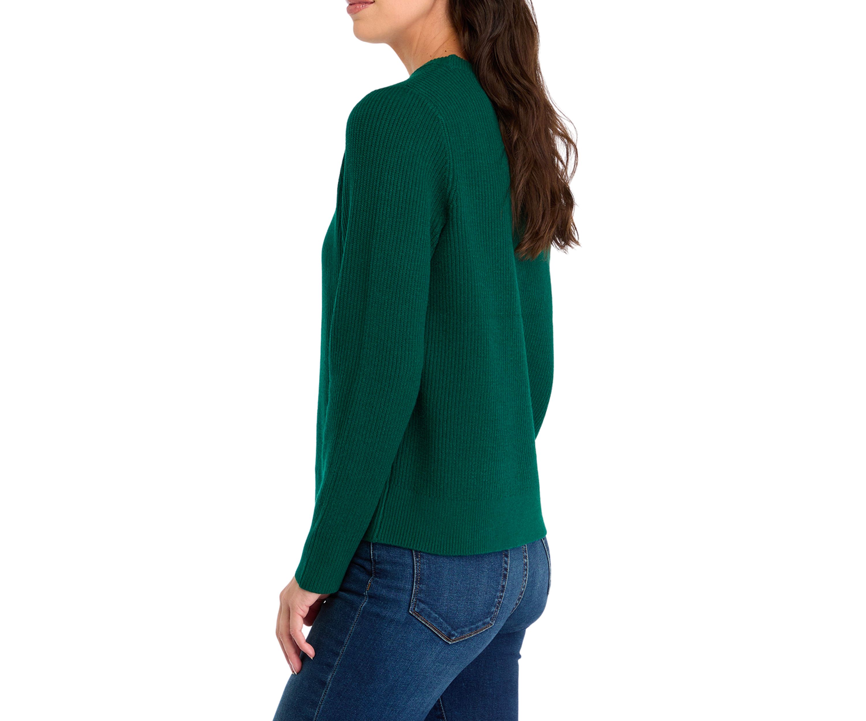 Womens Ribbed Pullover Sweater 