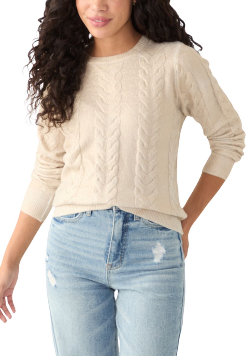 Petite Cable Metallic Sweater 