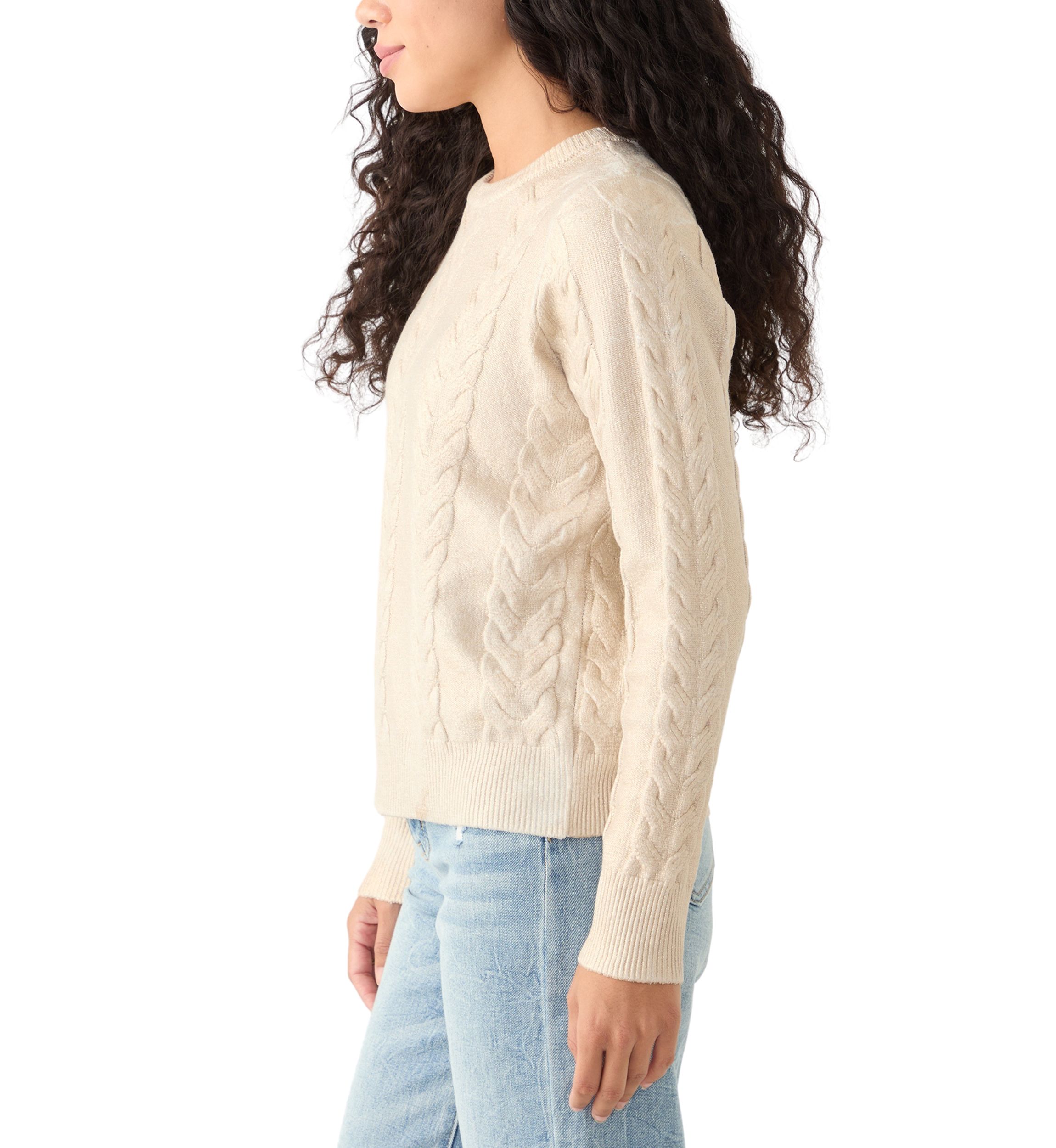 Petite Cable Metallic Sweater 