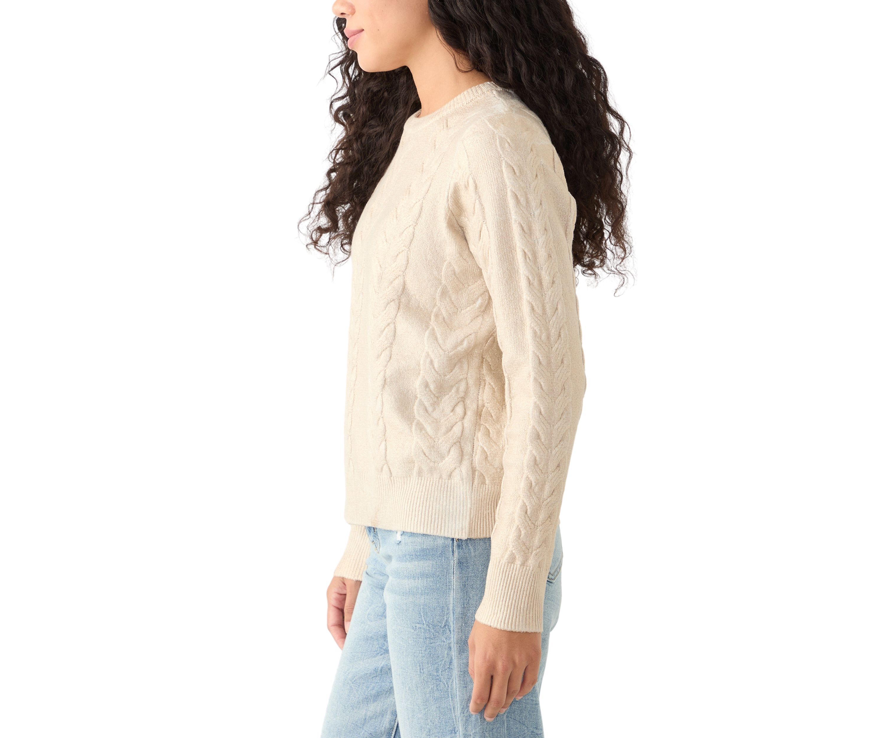 Petite Cable Metallic Sweater 
