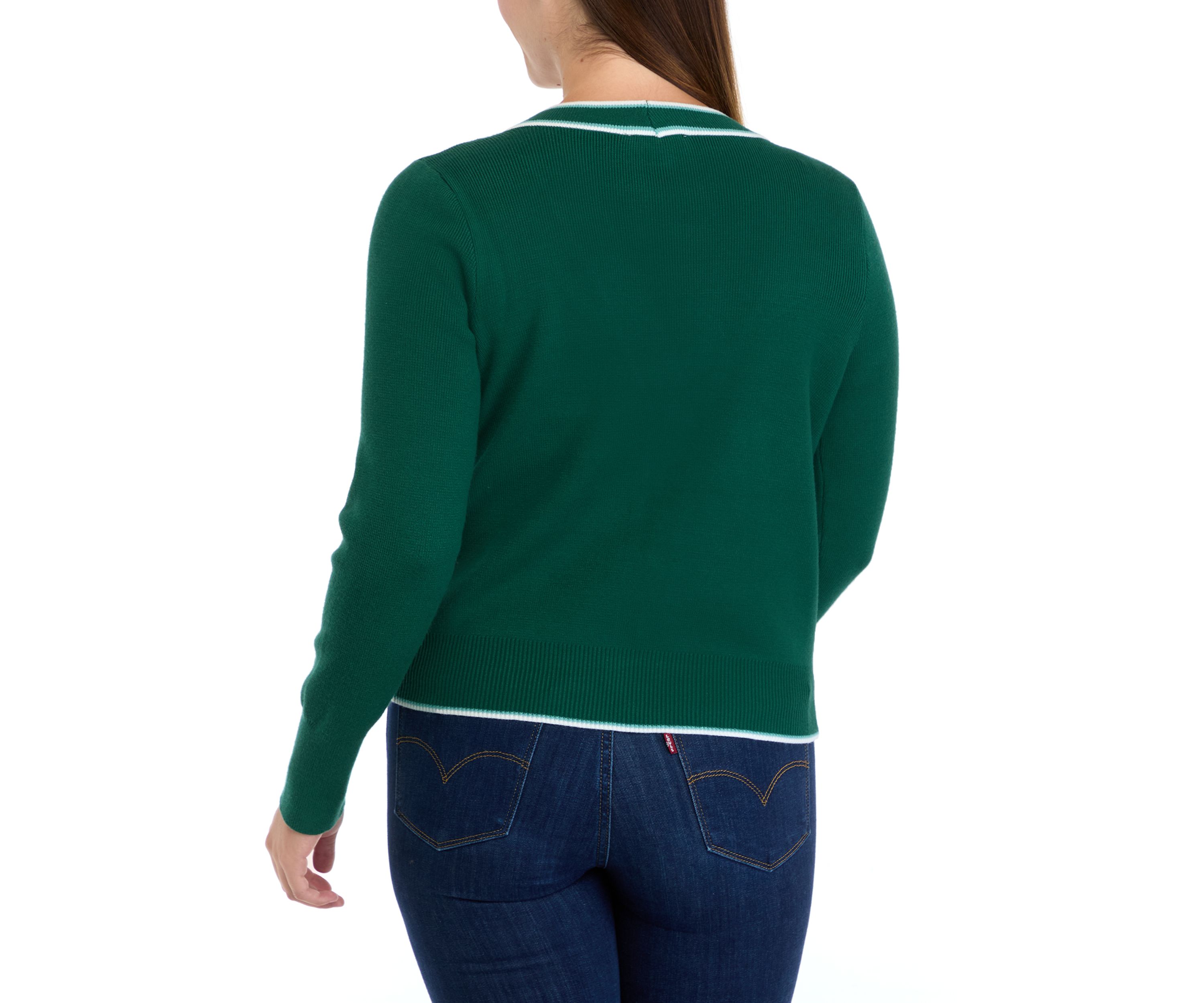 Womens Tipped Cropped Cardigan