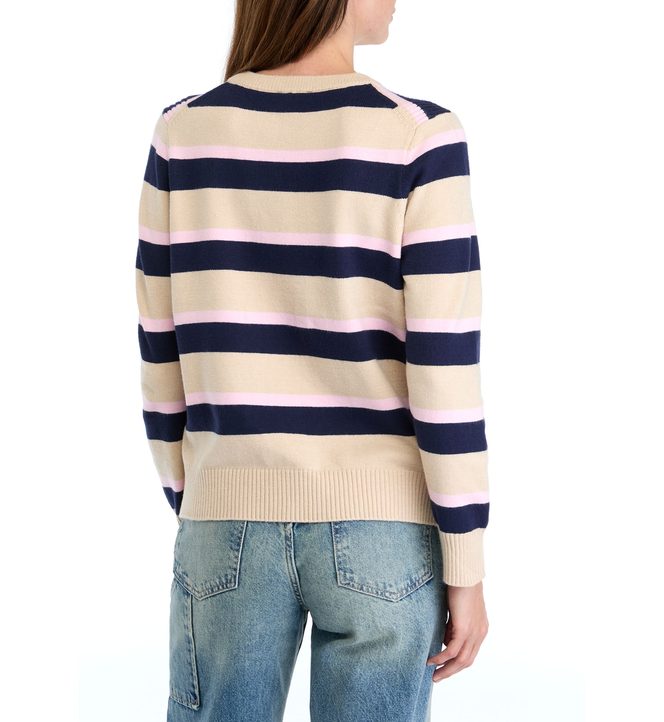 Petite Side Rib Stripe Sweater