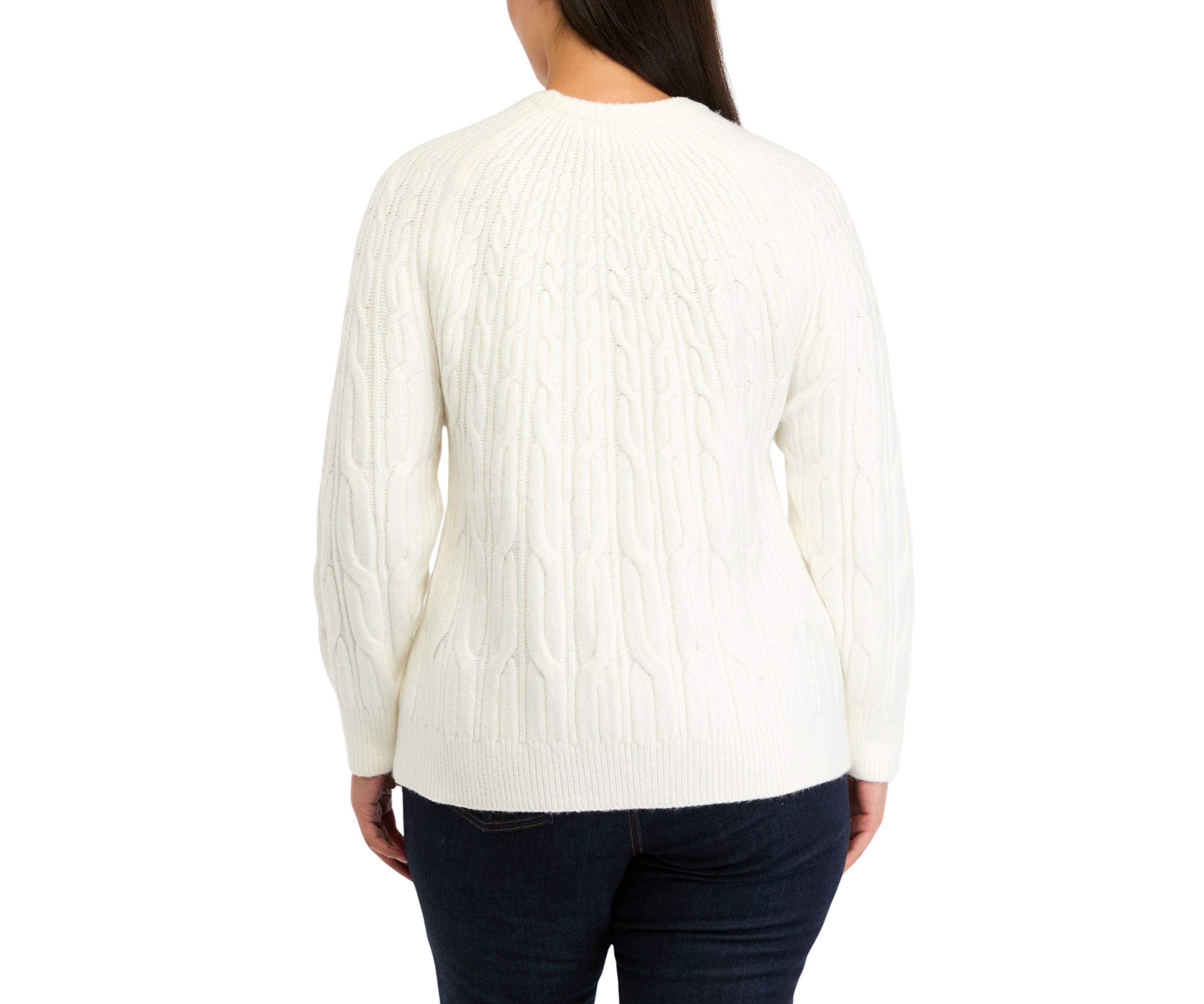 Plus Size Cascade Cable Knit Sweater