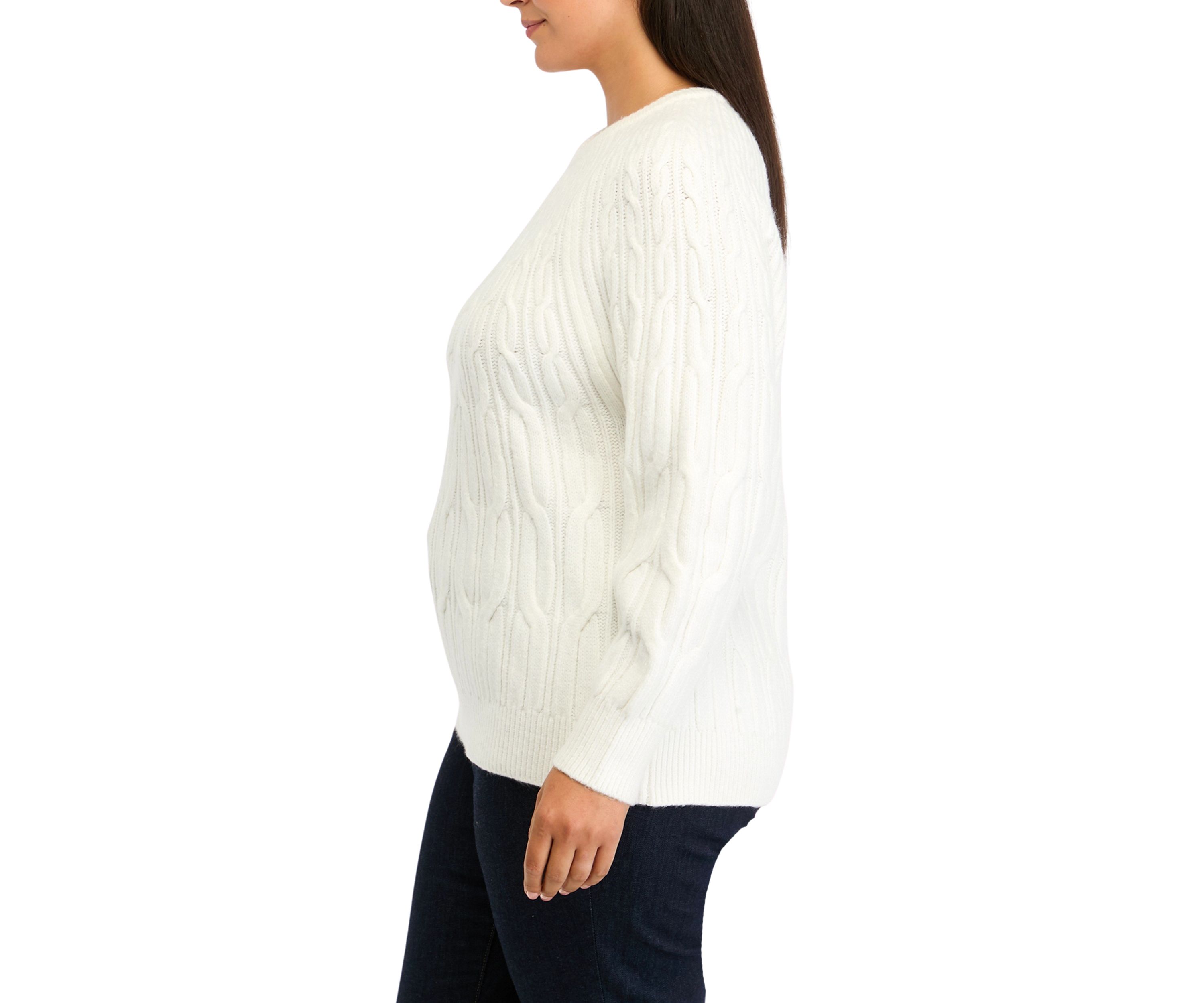 Plus Size Cascade Cable Knit Sweater