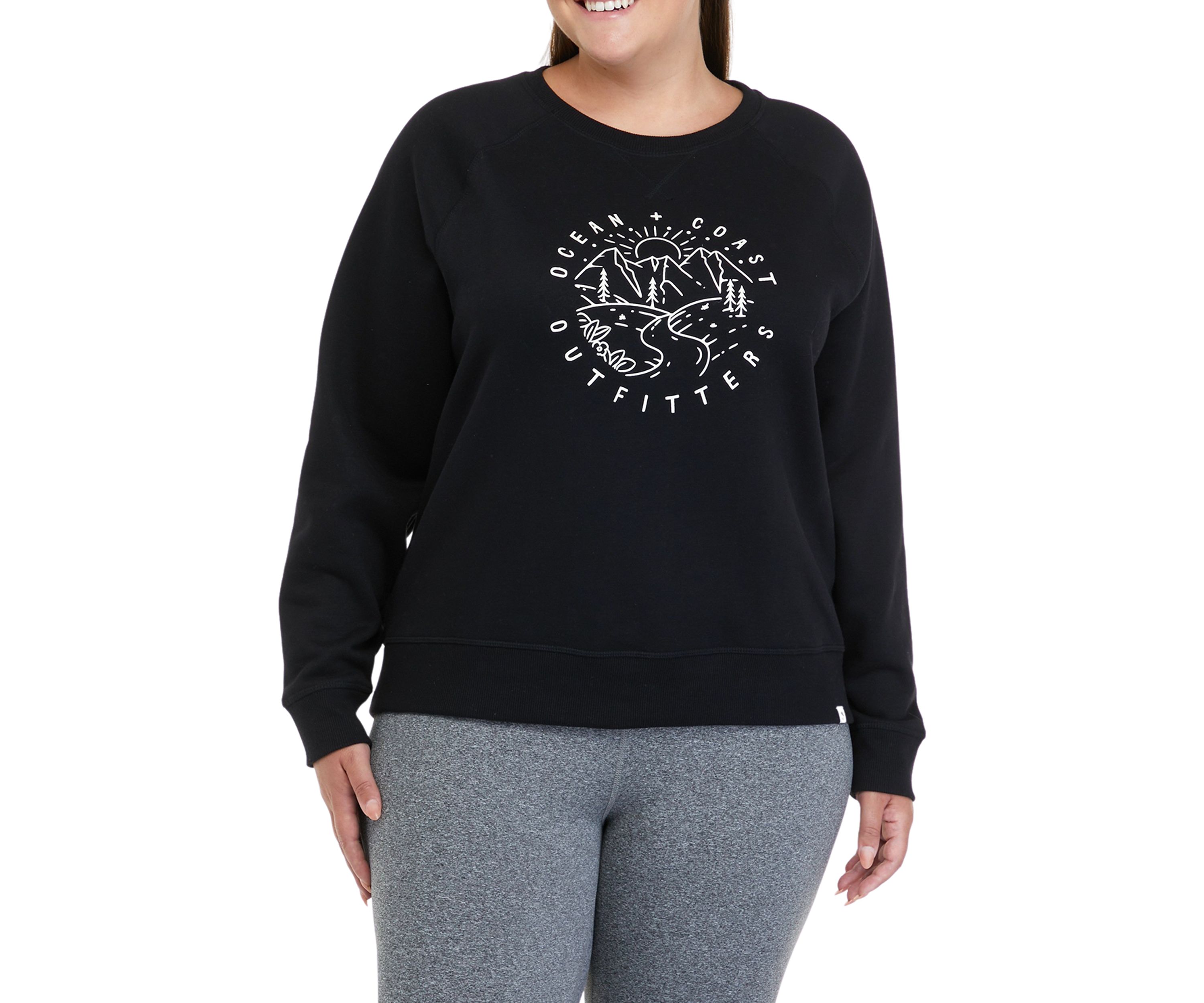 Plus Size Long Sleeve Graphic Sweatshirt