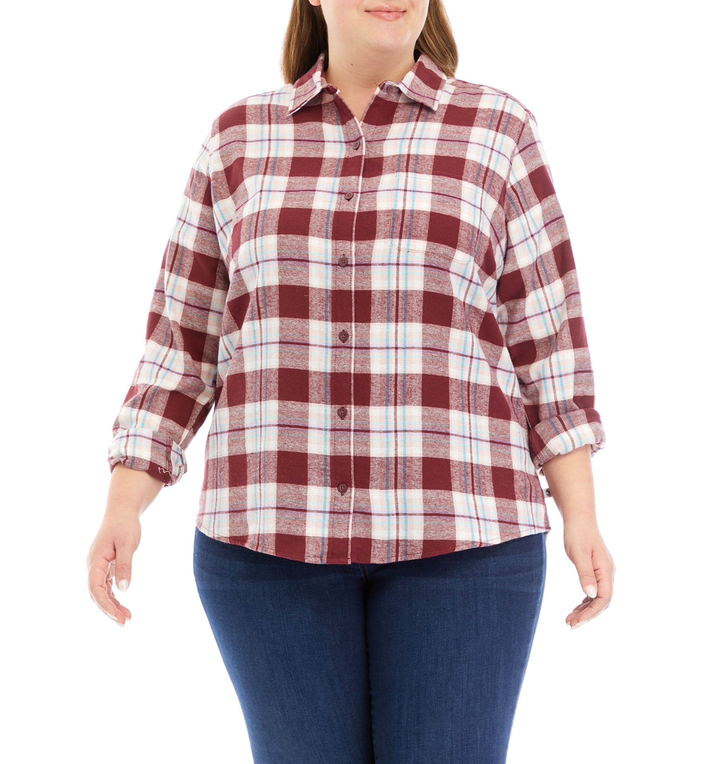 Plus Size Flannel Top
