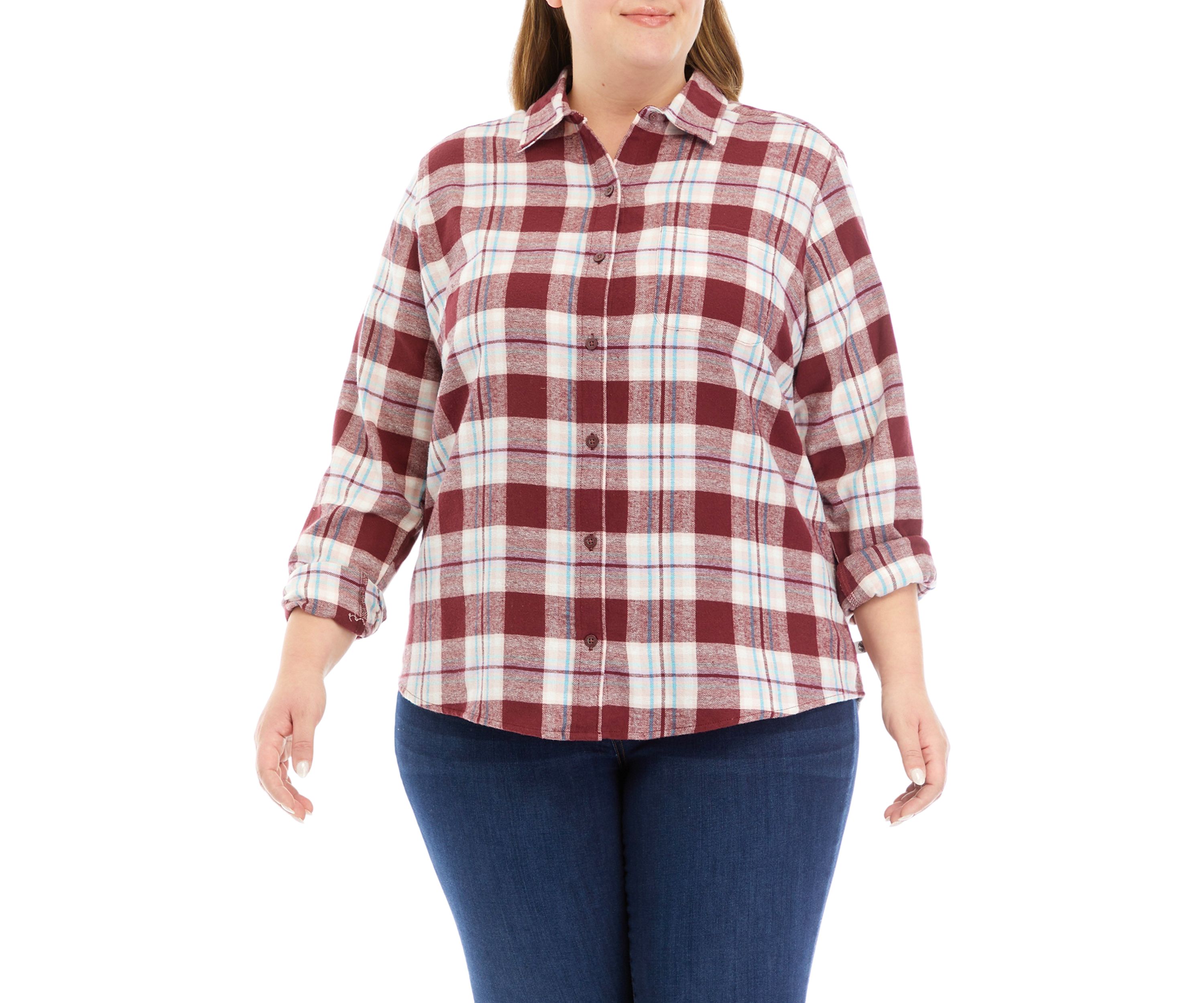 Plus Size Flannel Top
